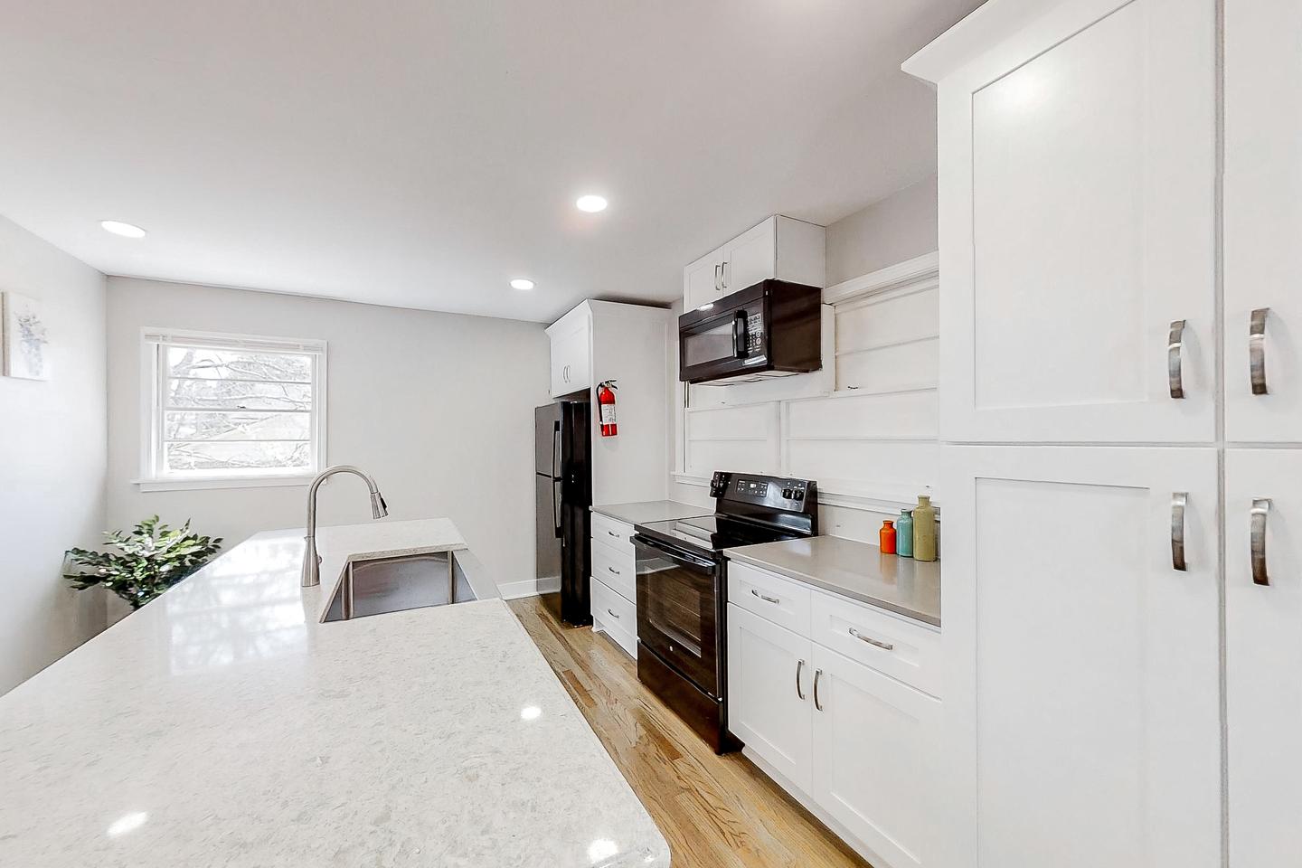 Common spaces including the kitchen