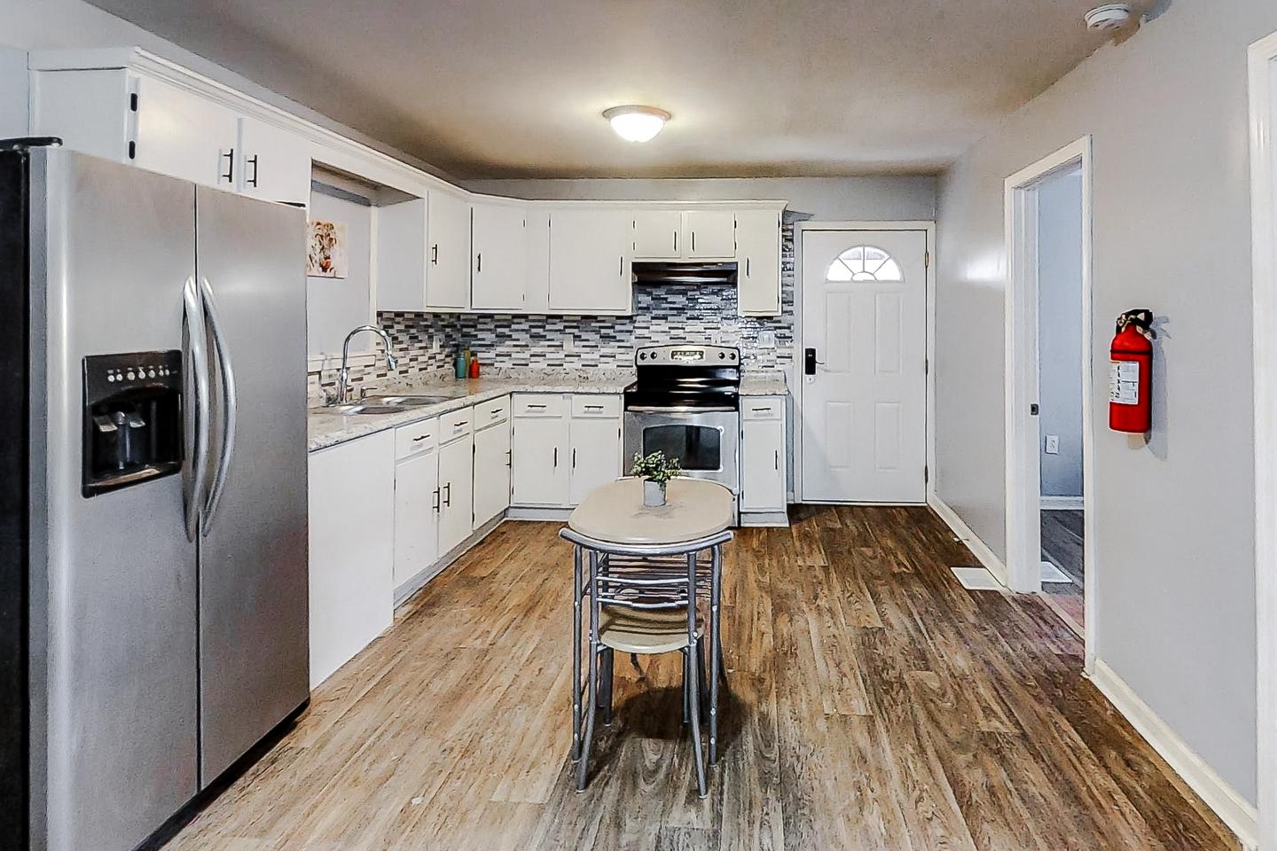 Common spaces including the kitchen
