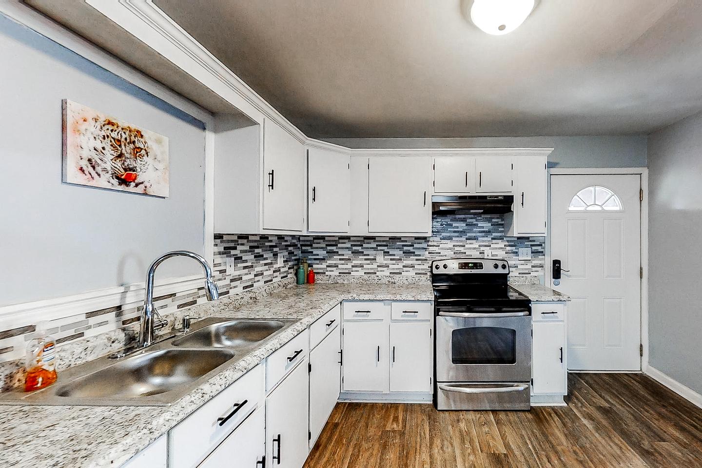 Common spaces including the kitchen