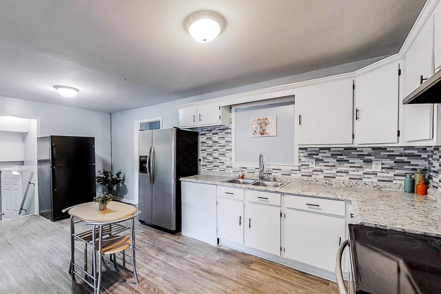 Common spaces including the kitchen