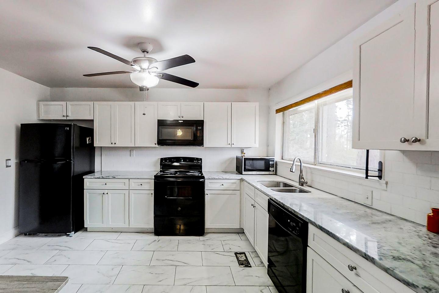 Common spaces including the kitchen