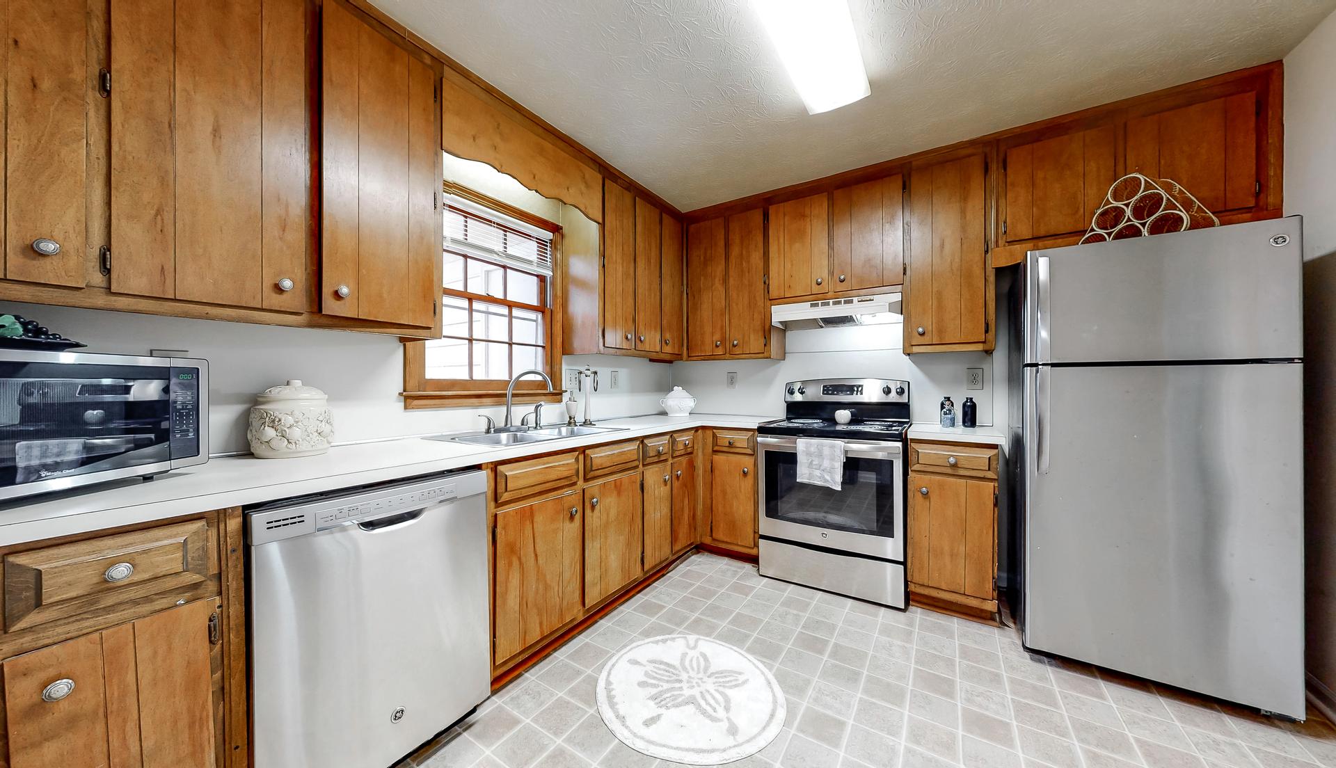 Common spaces including the kitchen
