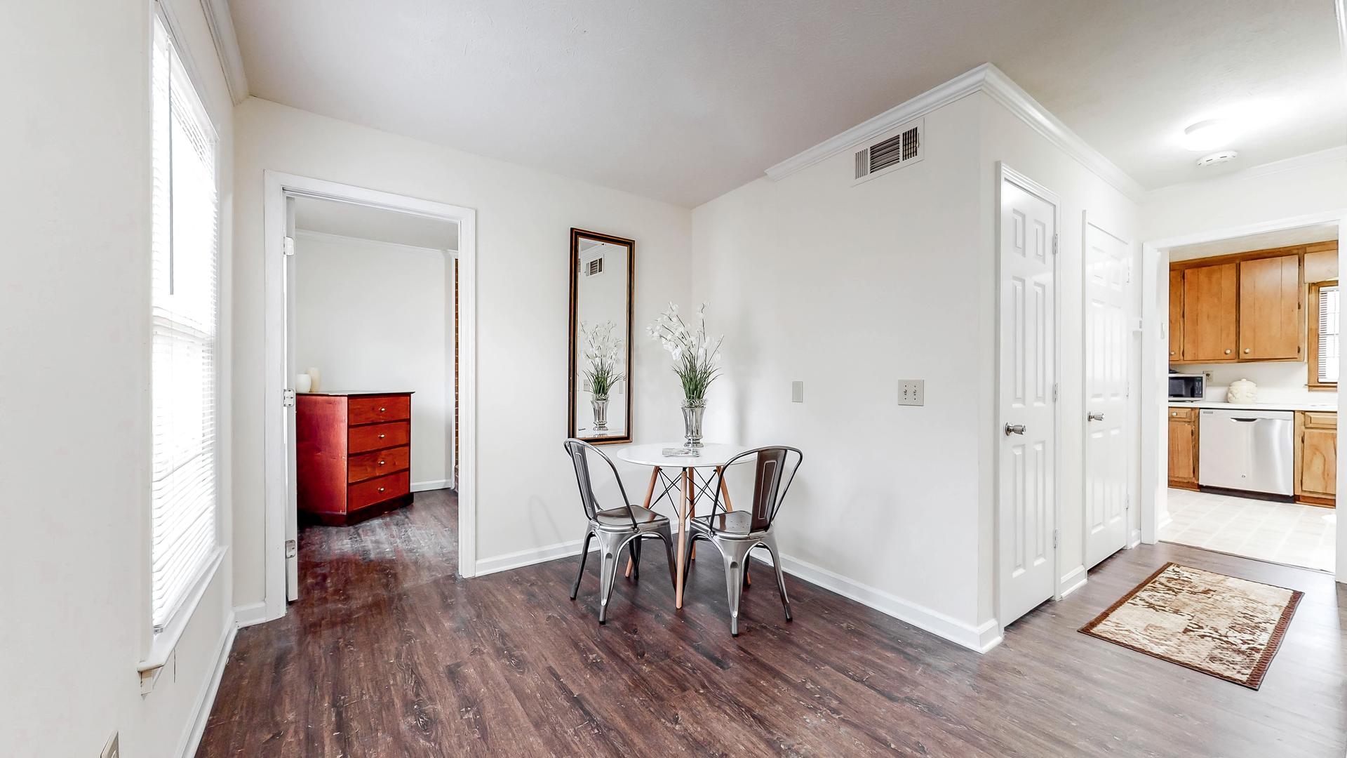 Common spaces including the kitchen