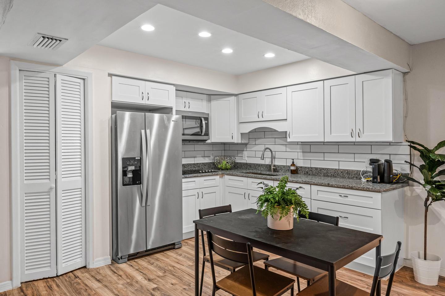 Common spaces including the kitchen