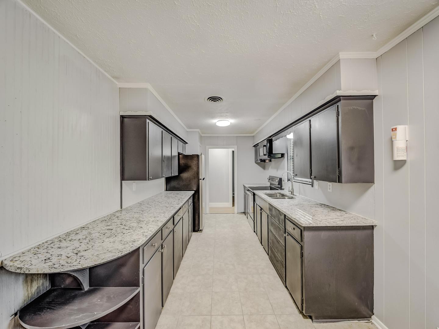 Common spaces including the kitchen