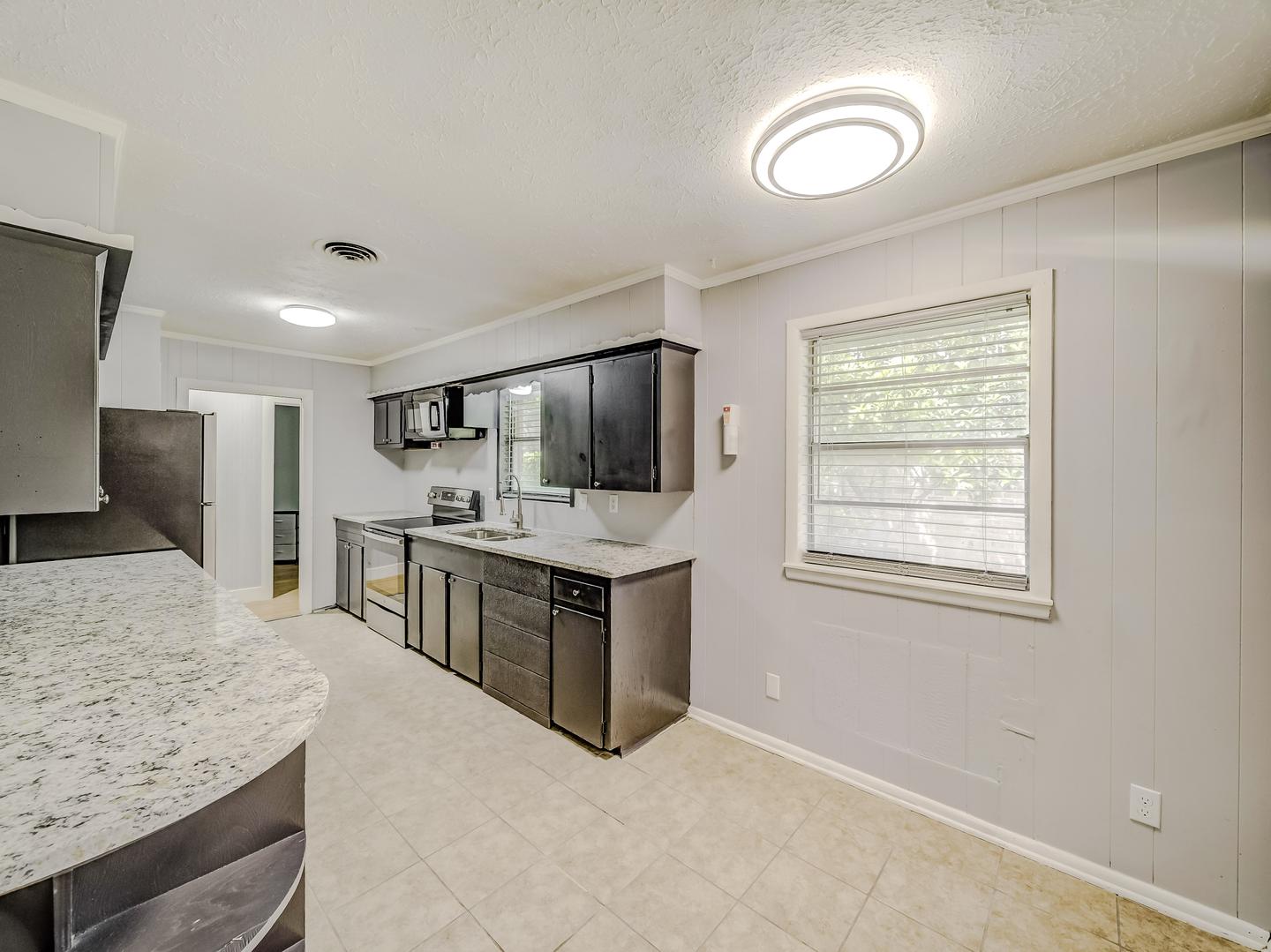 Common spaces including the kitchen
