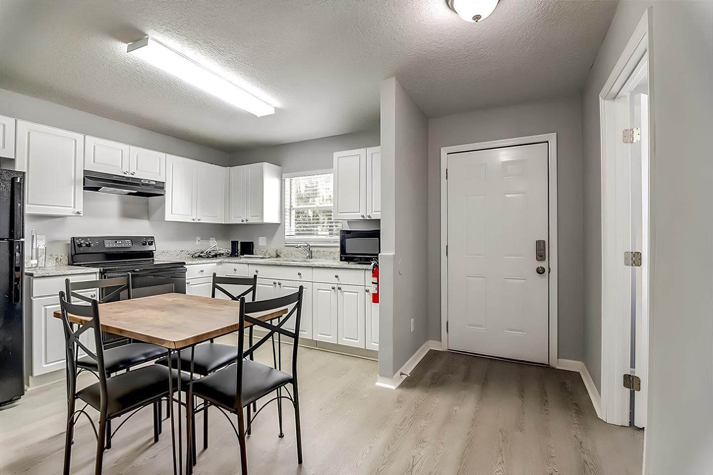 Common spaces including the kitchen