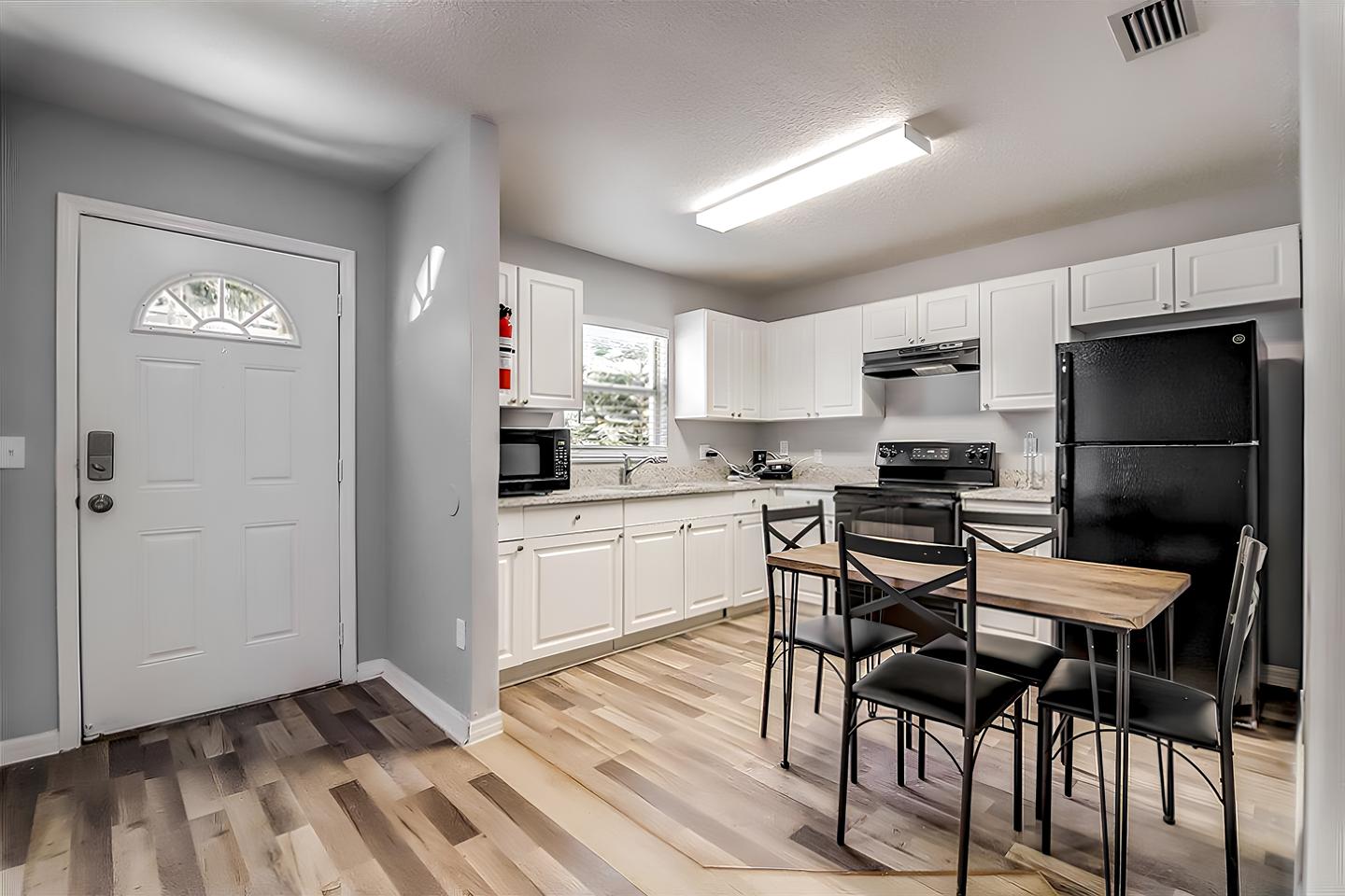 Common spaces including the kitchen