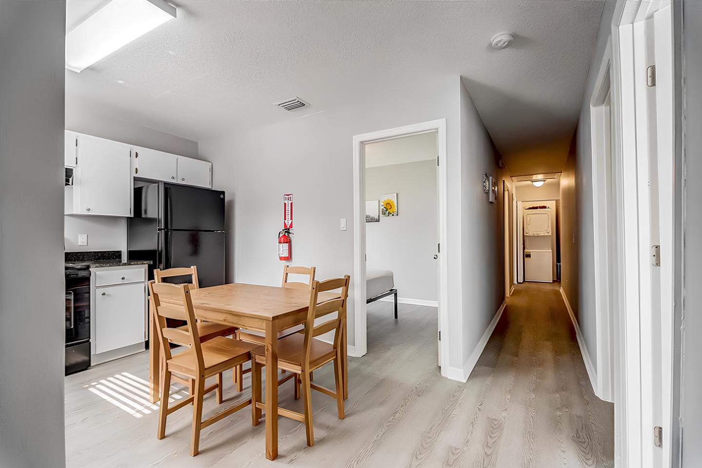 Common spaces including the kitchen