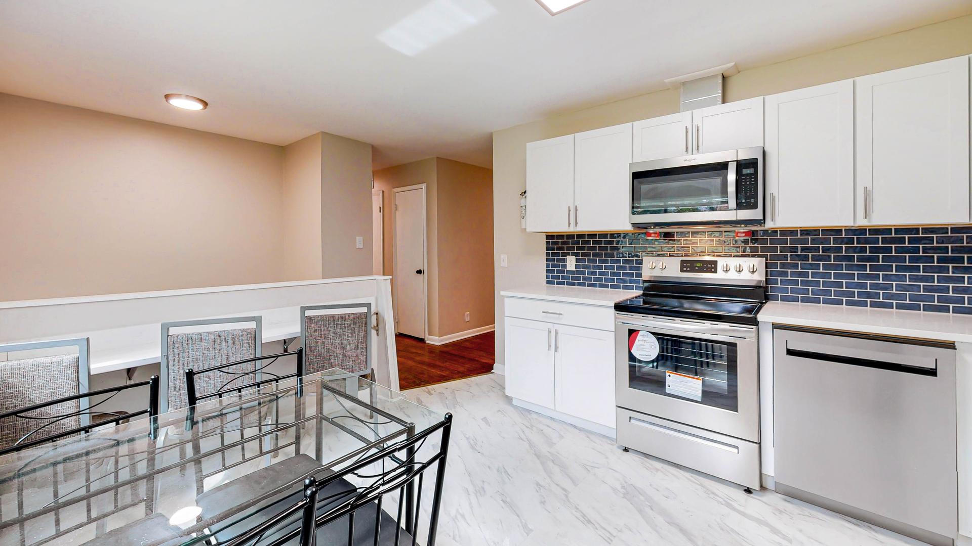 Common spaces including the kitchen
