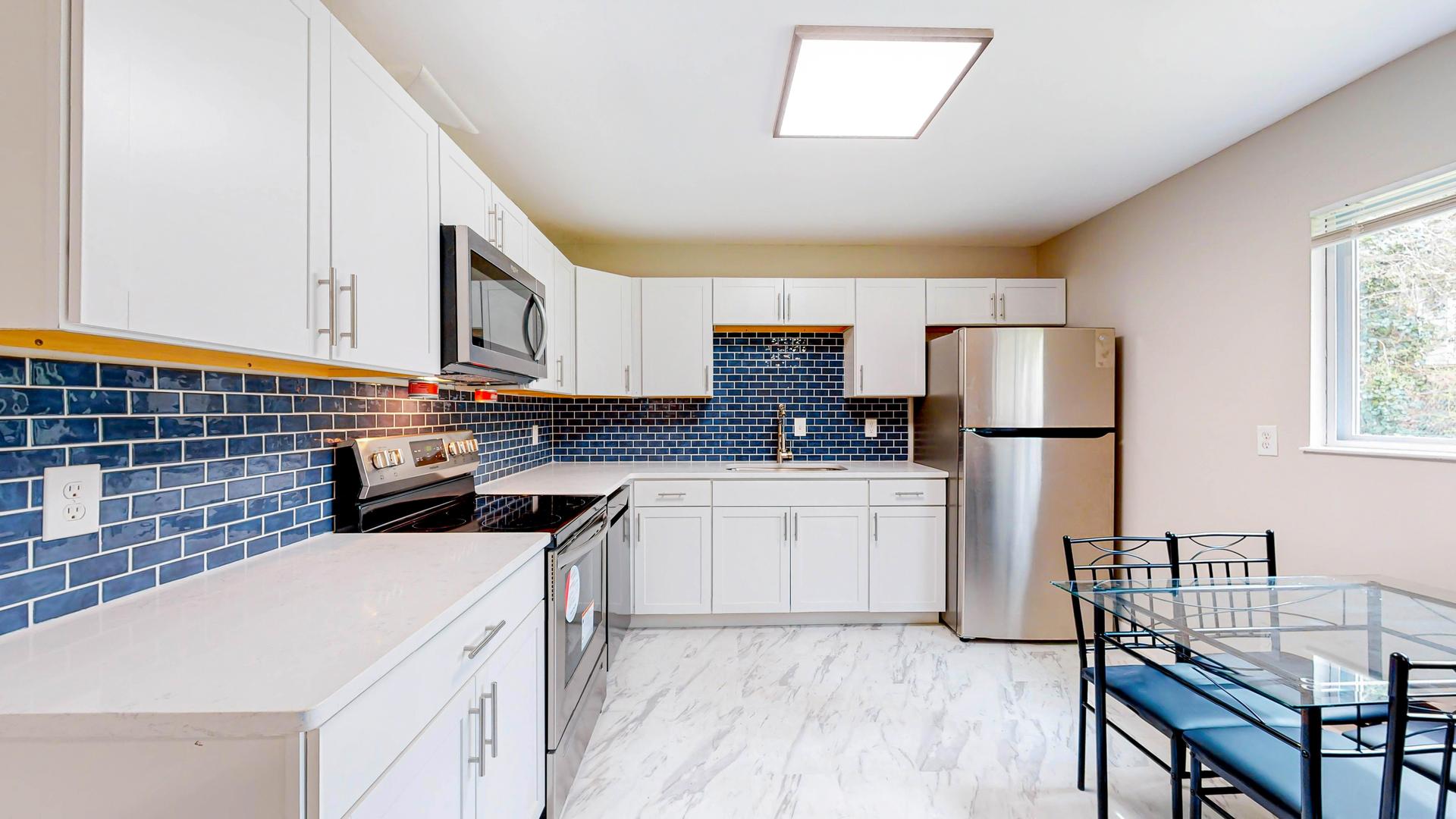 Common spaces including the kitchen