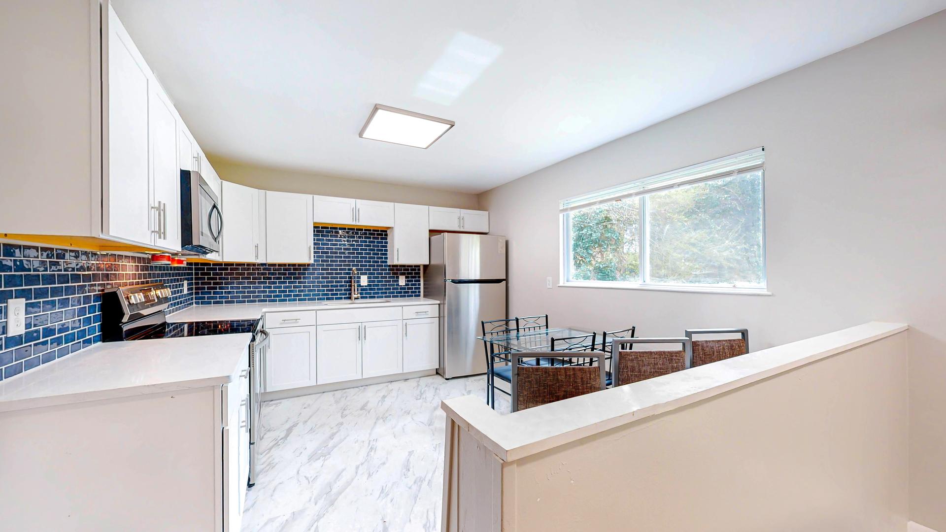 Common spaces including the kitchen