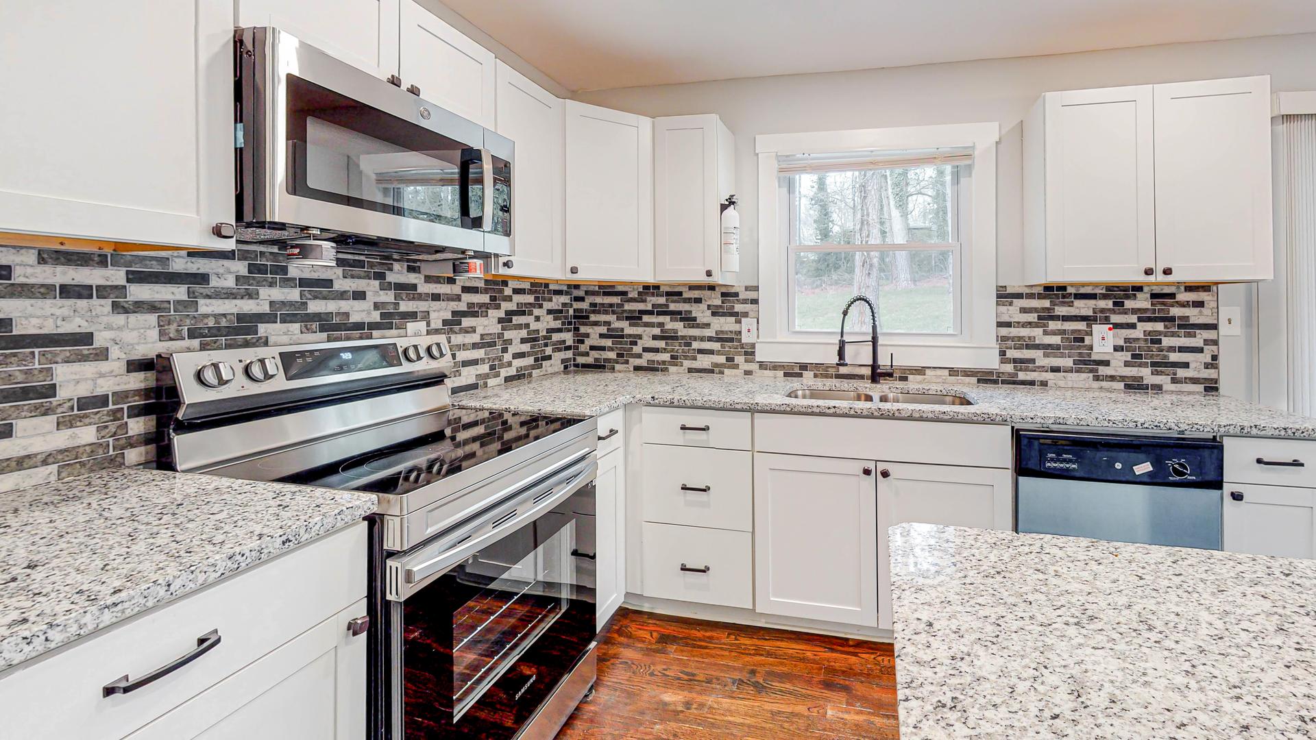Common spaces including the kitchen