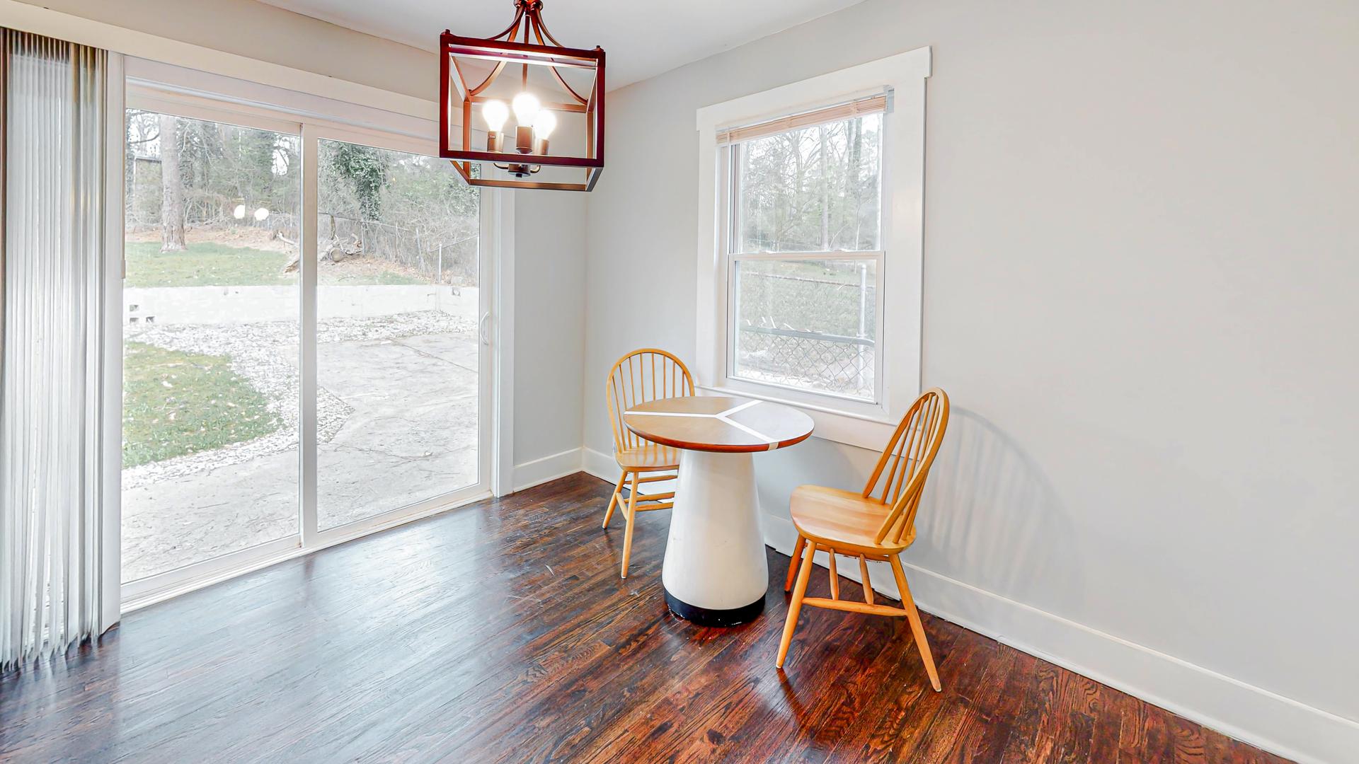 Common spaces including the kitchen