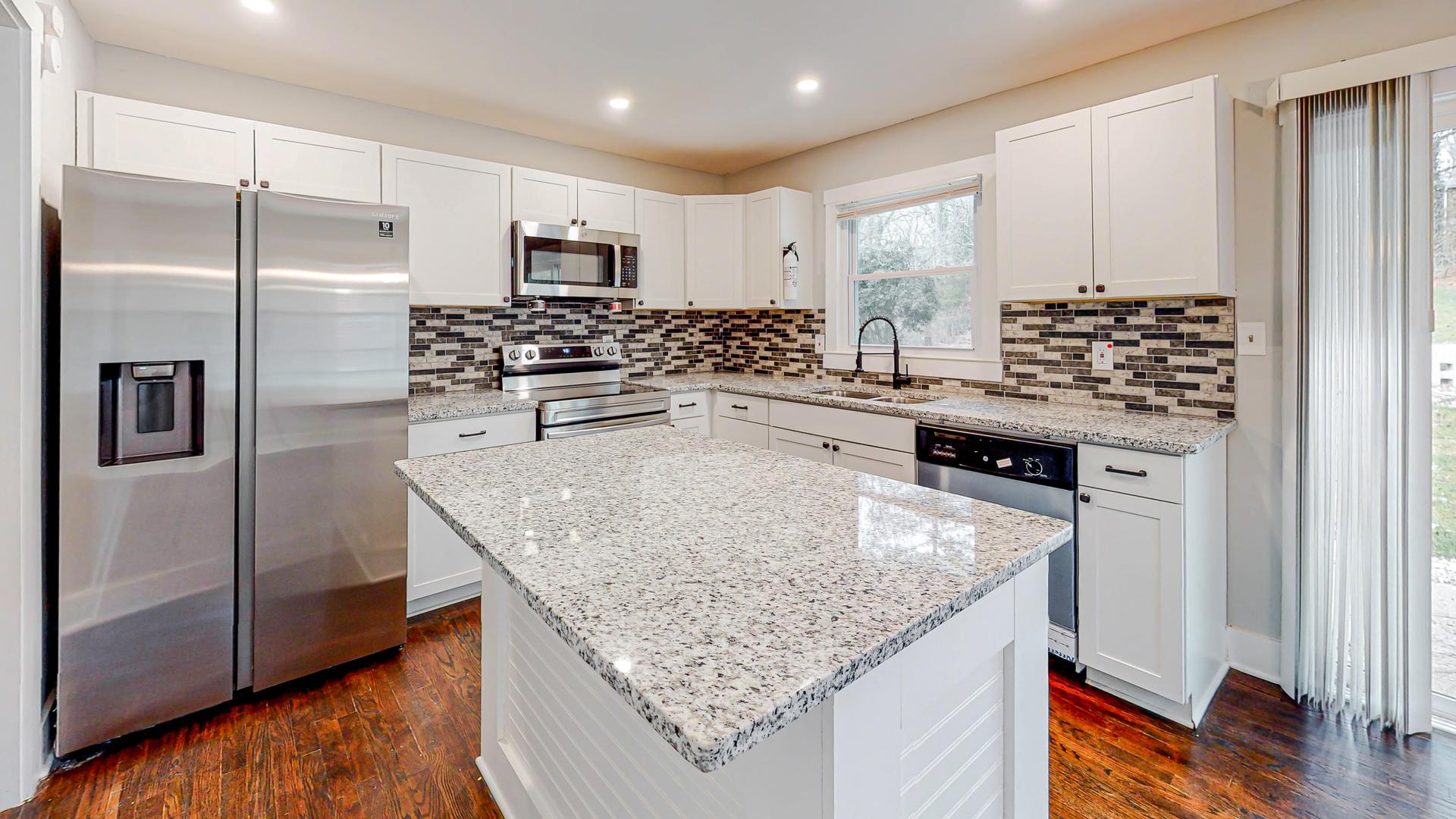 Common spaces including the kitchen
