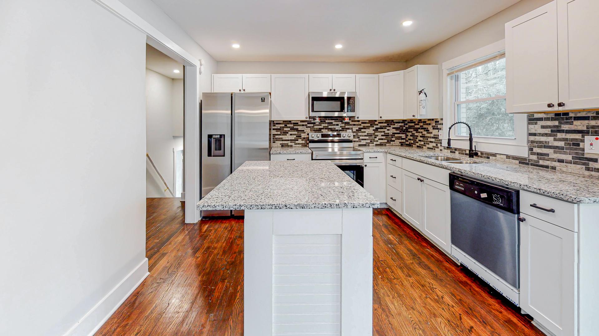 Common spaces including the kitchen
