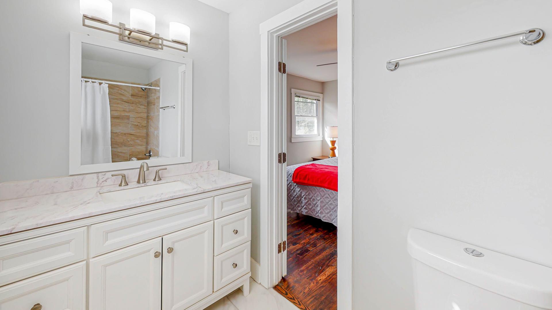 bathroom, detected: bed