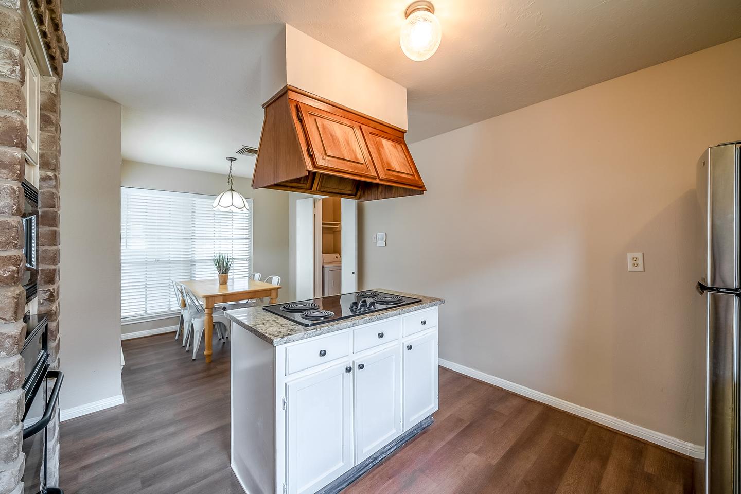 Common spaces including the kitchen
