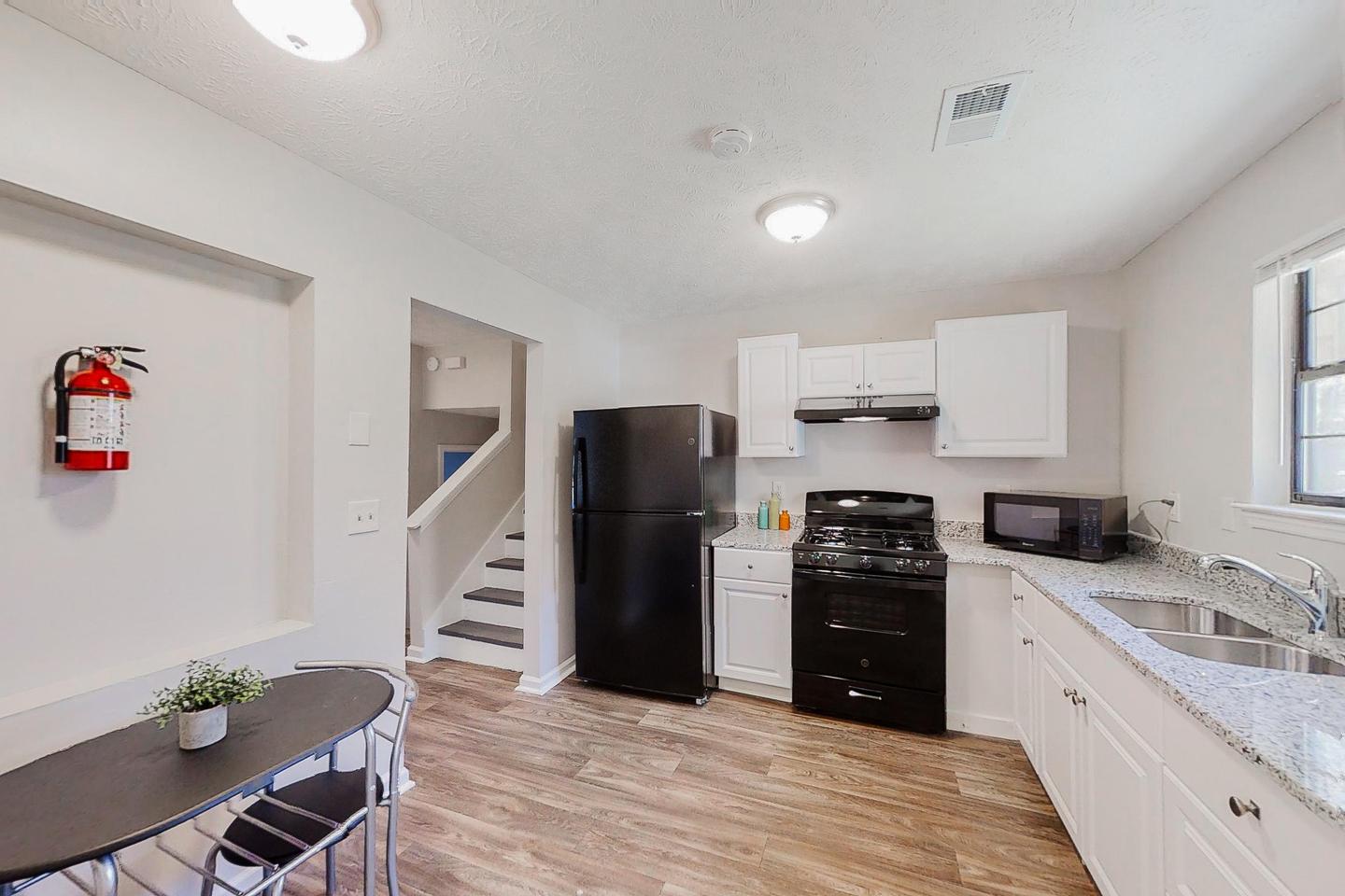 Common spaces including the kitchen