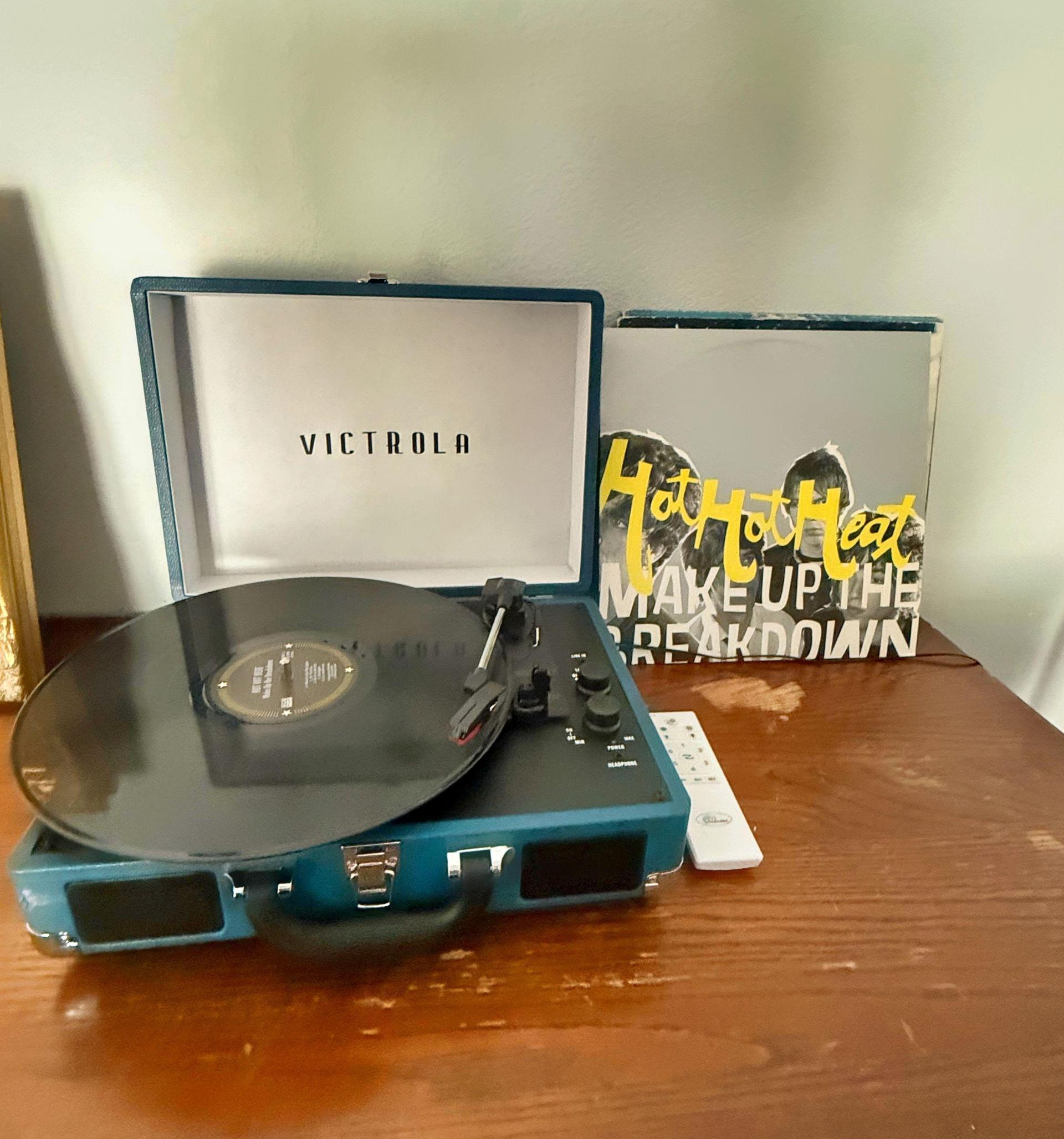 Vinyl records and record player.