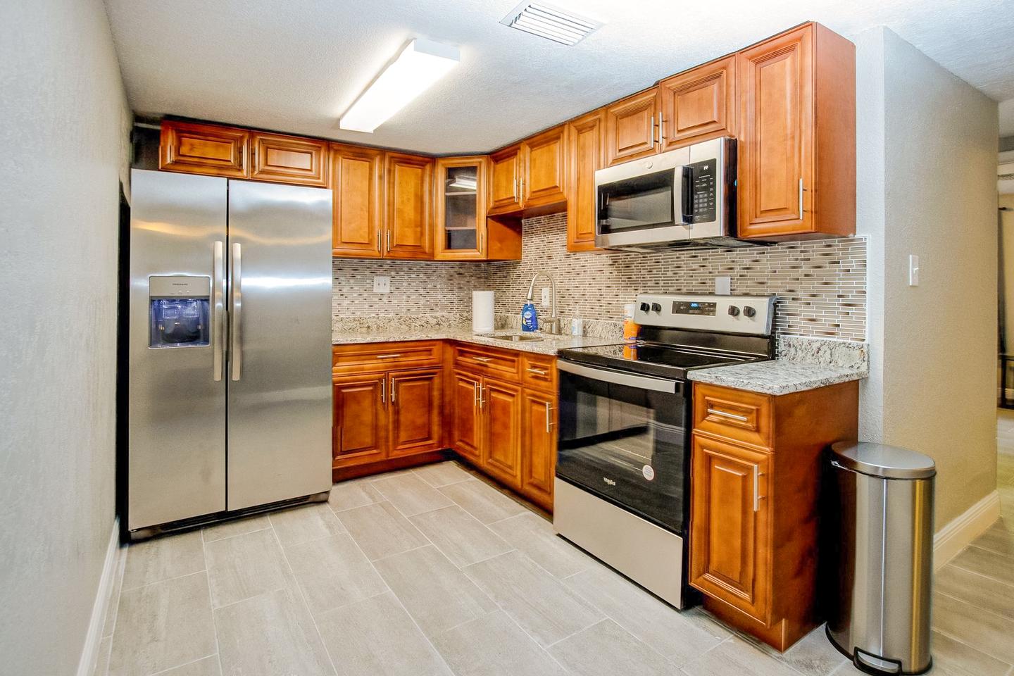 Common spaces including the kitchen