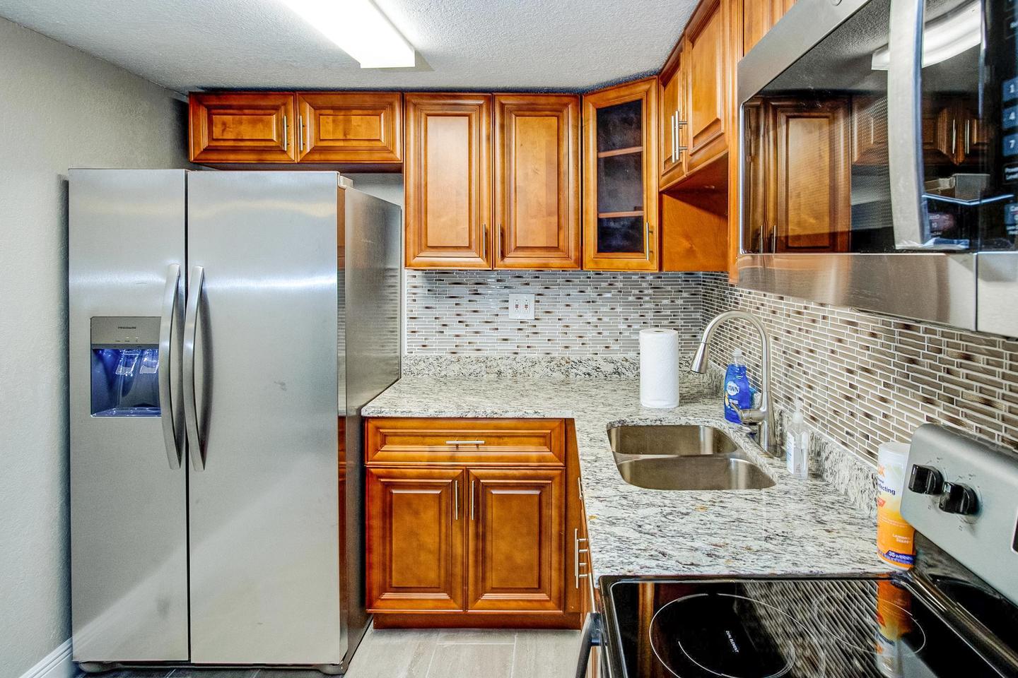 Common spaces including the kitchen