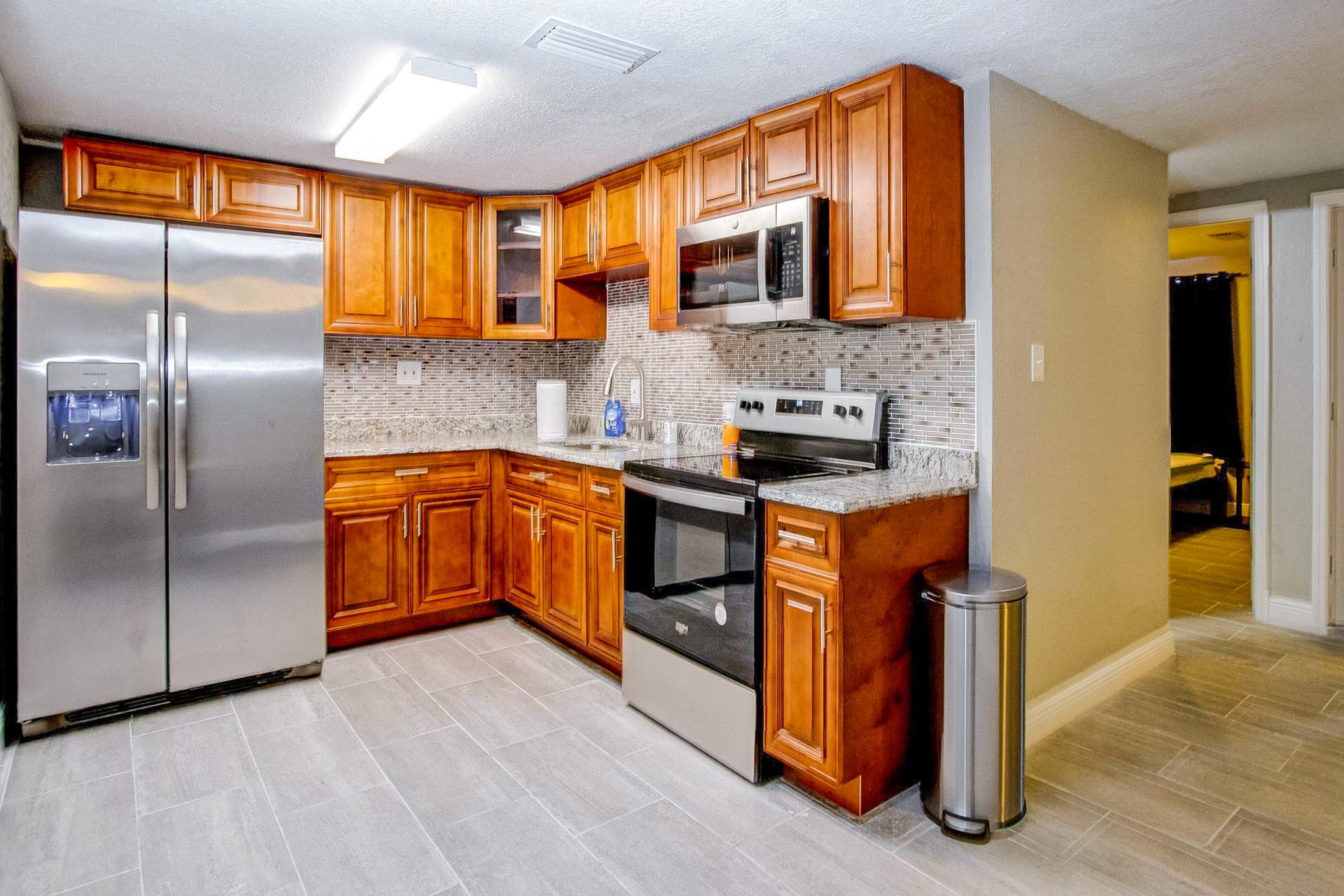 Common spaces including the kitchen