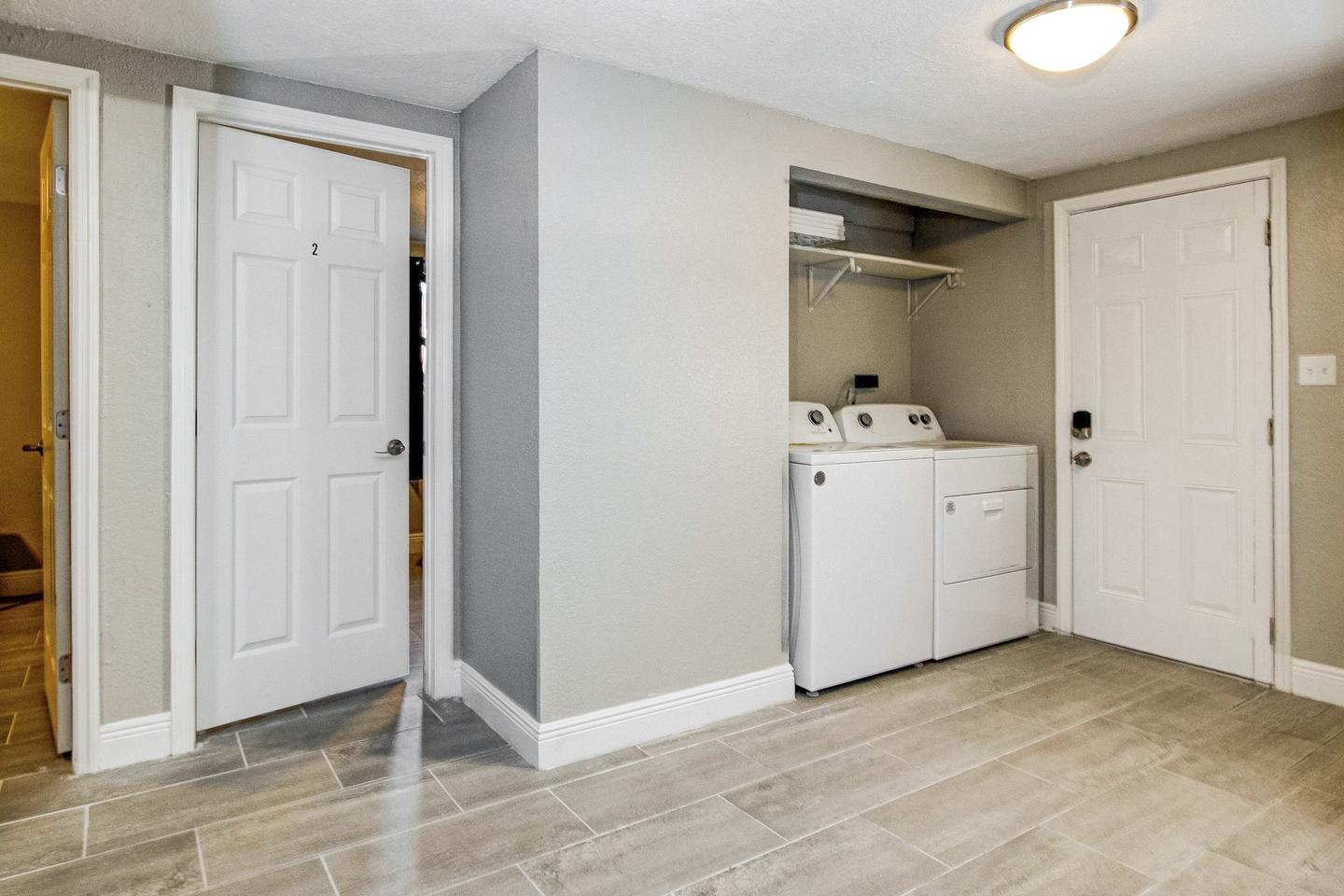 Common spaces including the kitchen