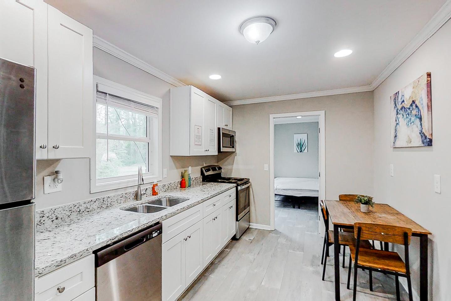 Common spaces including the kitchen