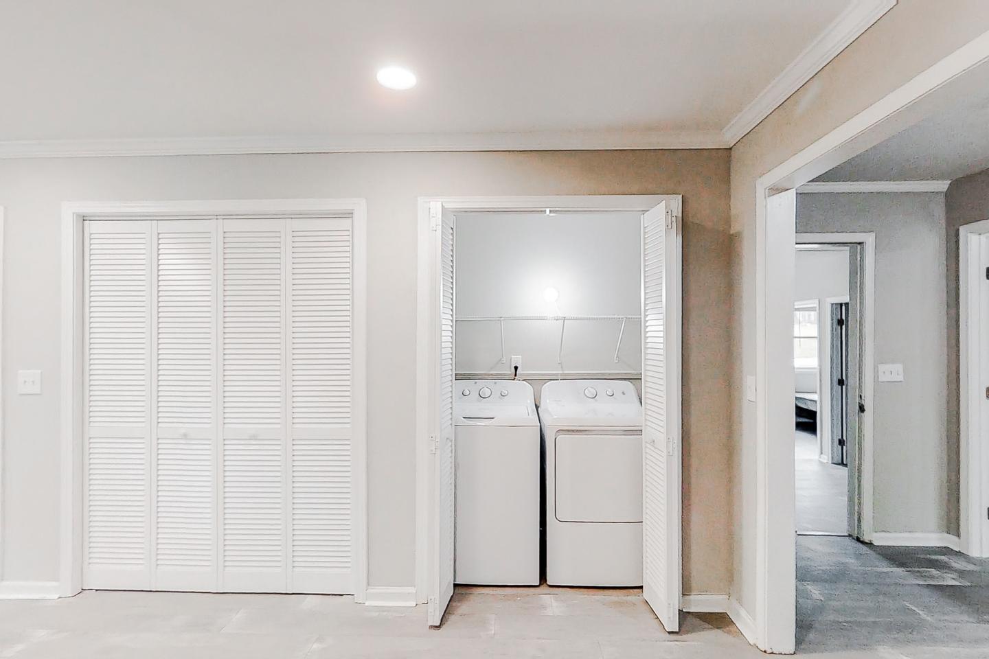 Common spaces including the kitchen
