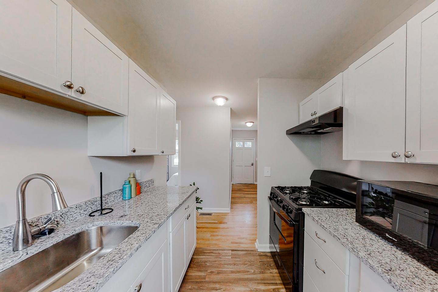 Common spaces including the kitchen