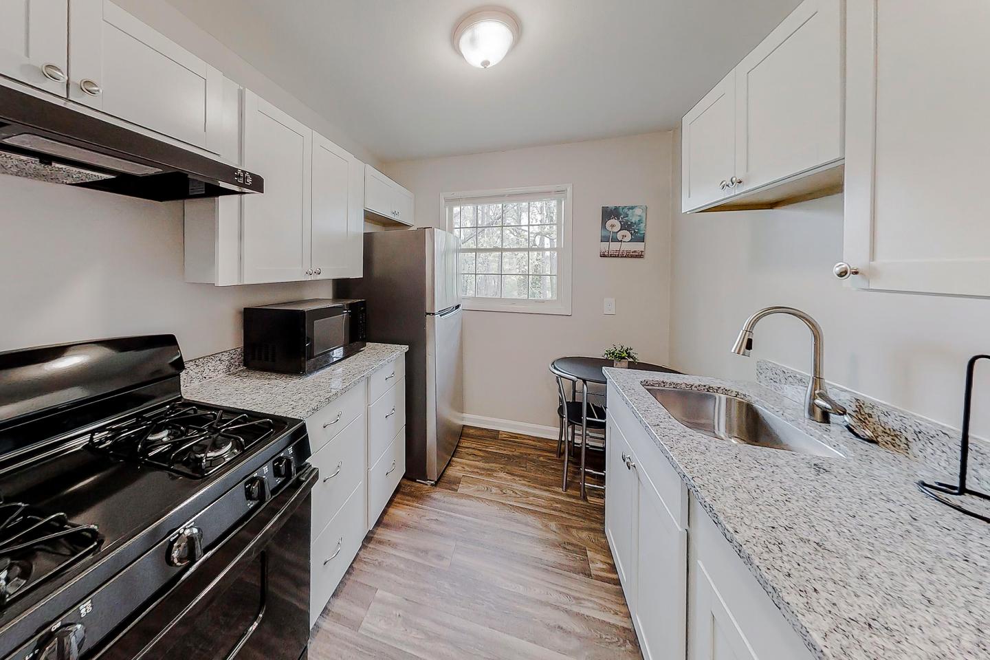 Common spaces including the kitchen