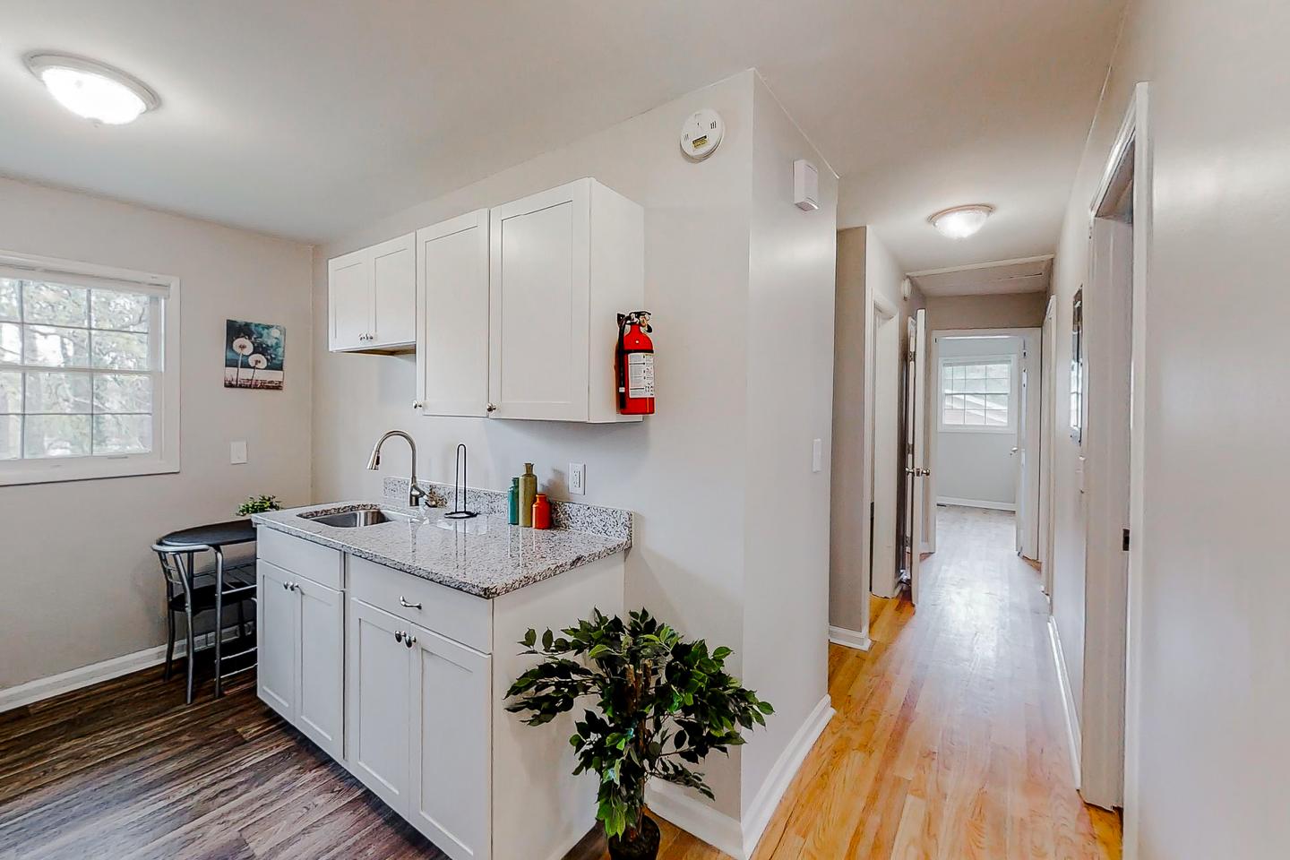 Common spaces including the kitchen