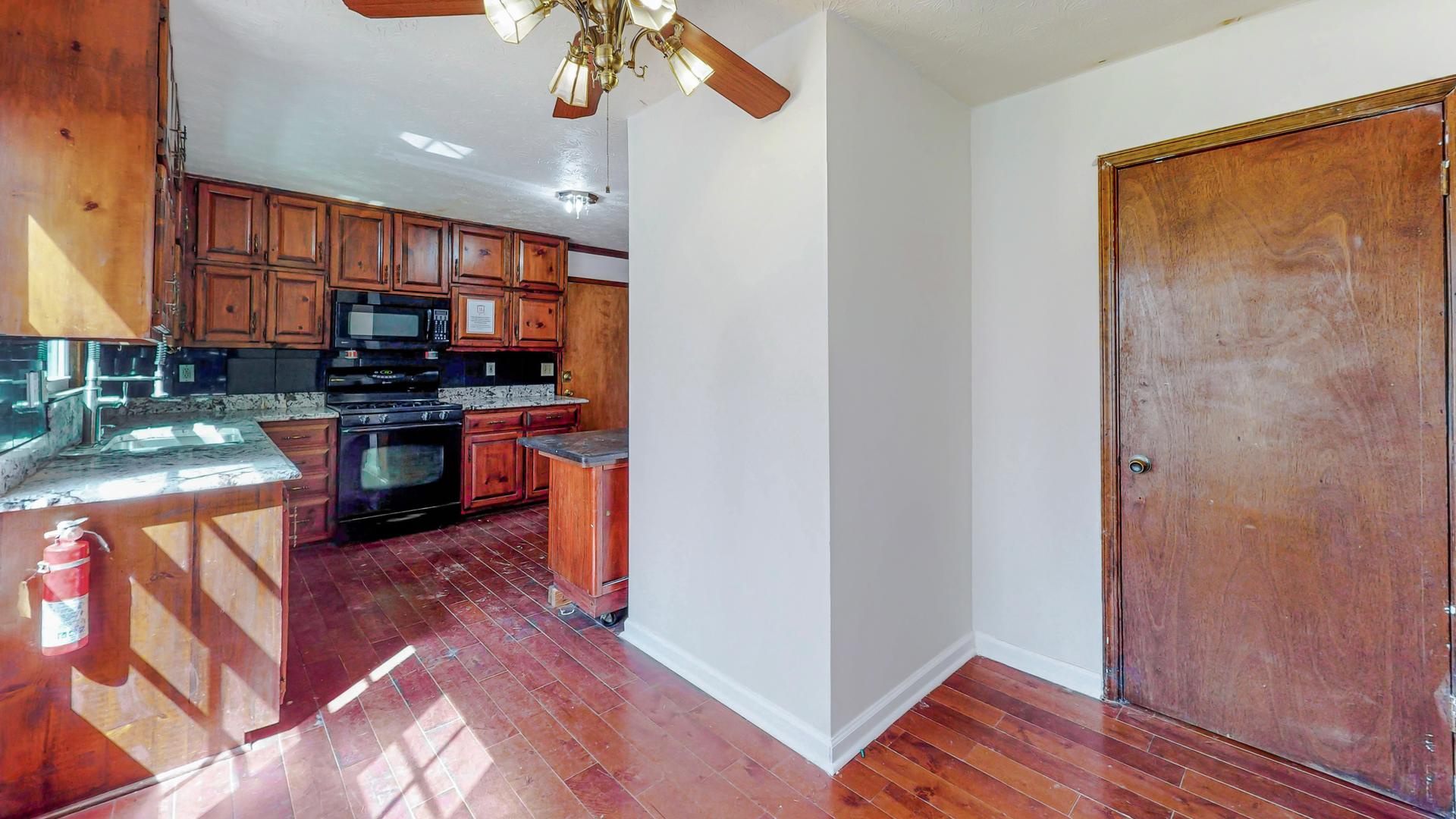 Common spaces including the kitchen