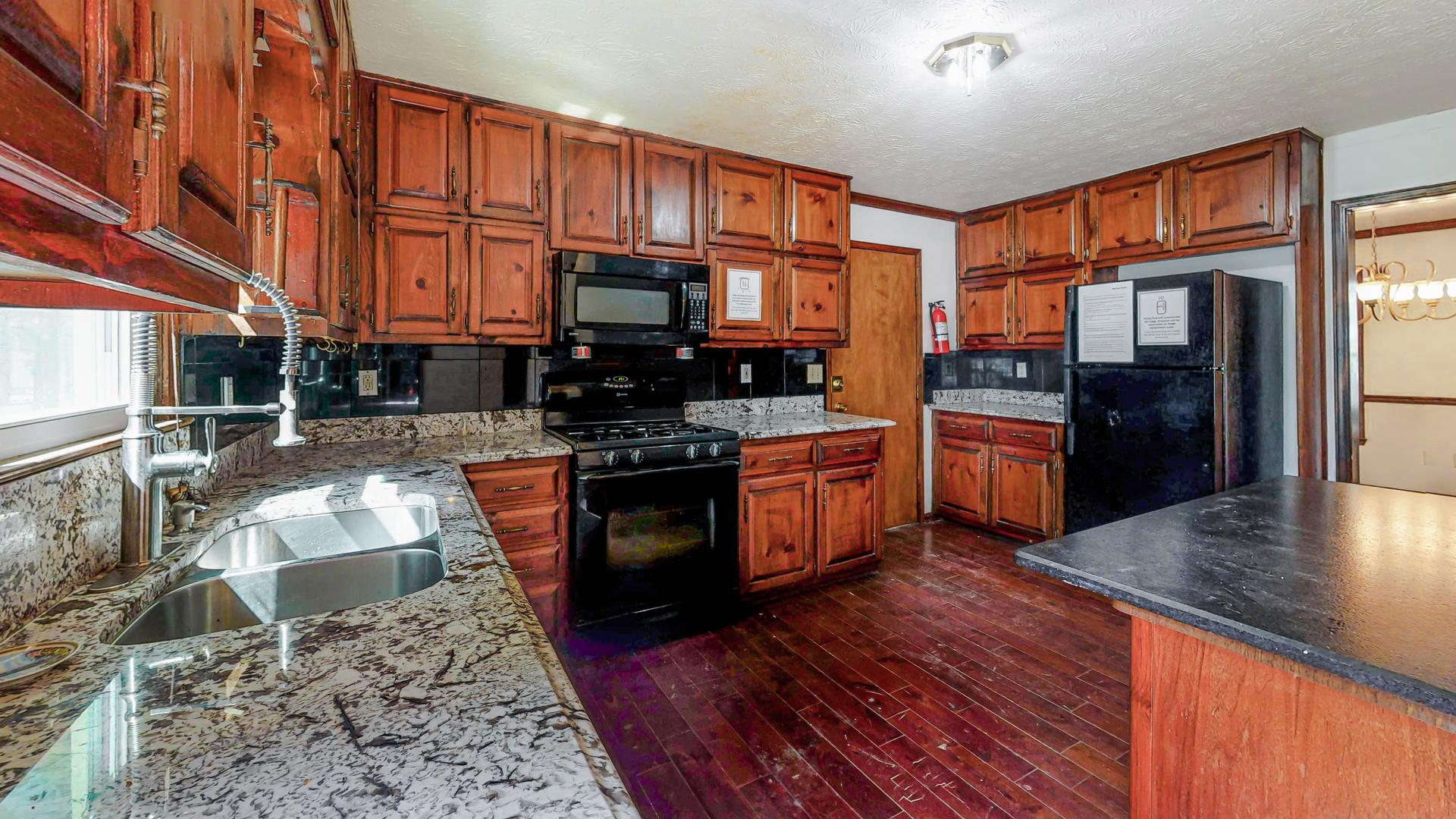 Common spaces including the kitchen