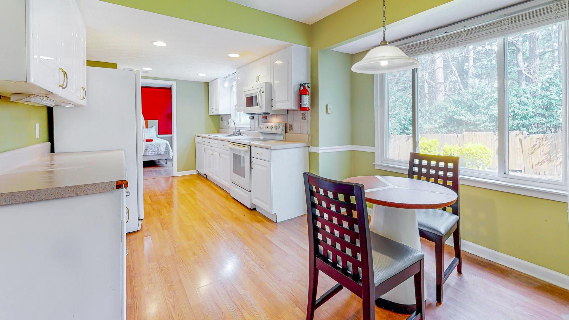 Common spaces including the kitchen