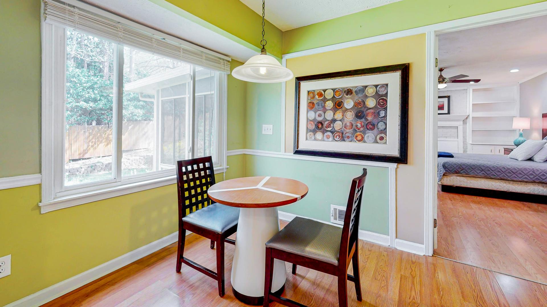 Common spaces including the kitchen