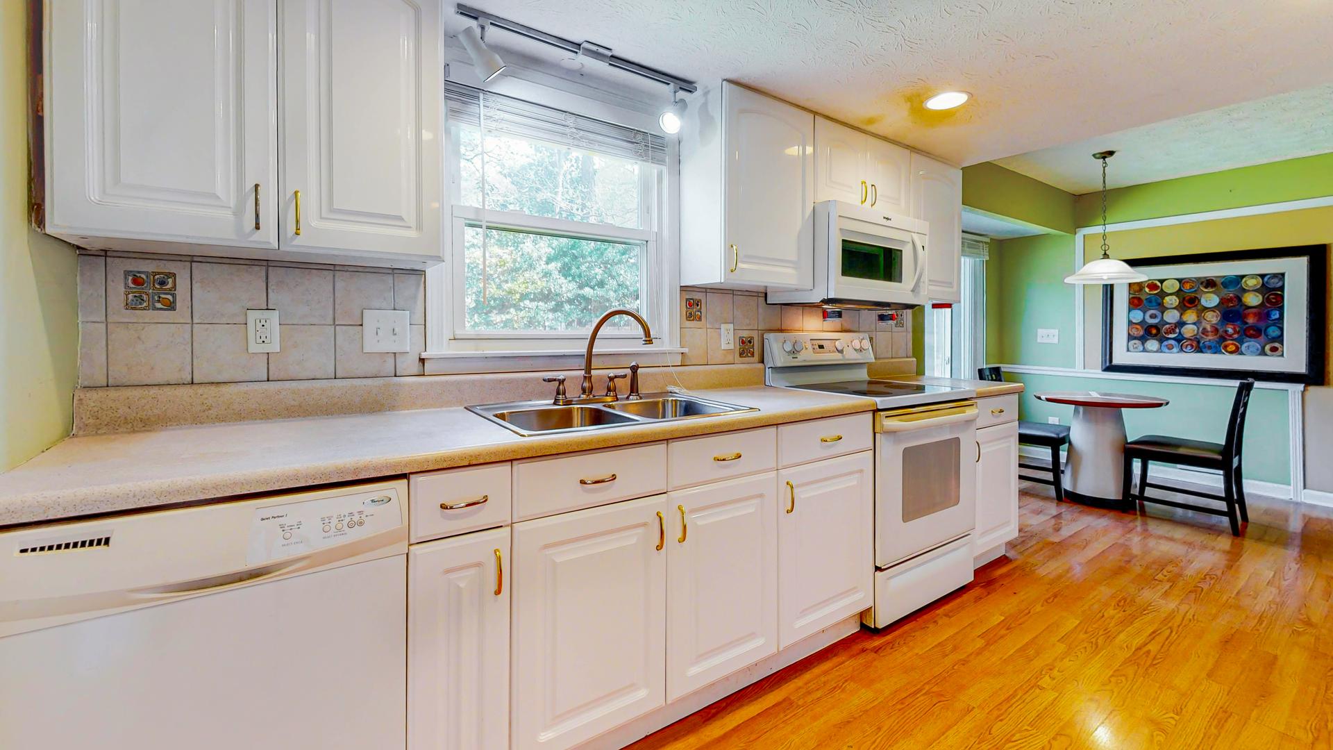 Common spaces including the kitchen