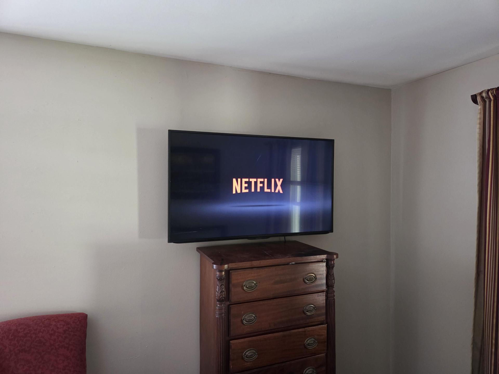 Room comes with a 50" Roku tv!