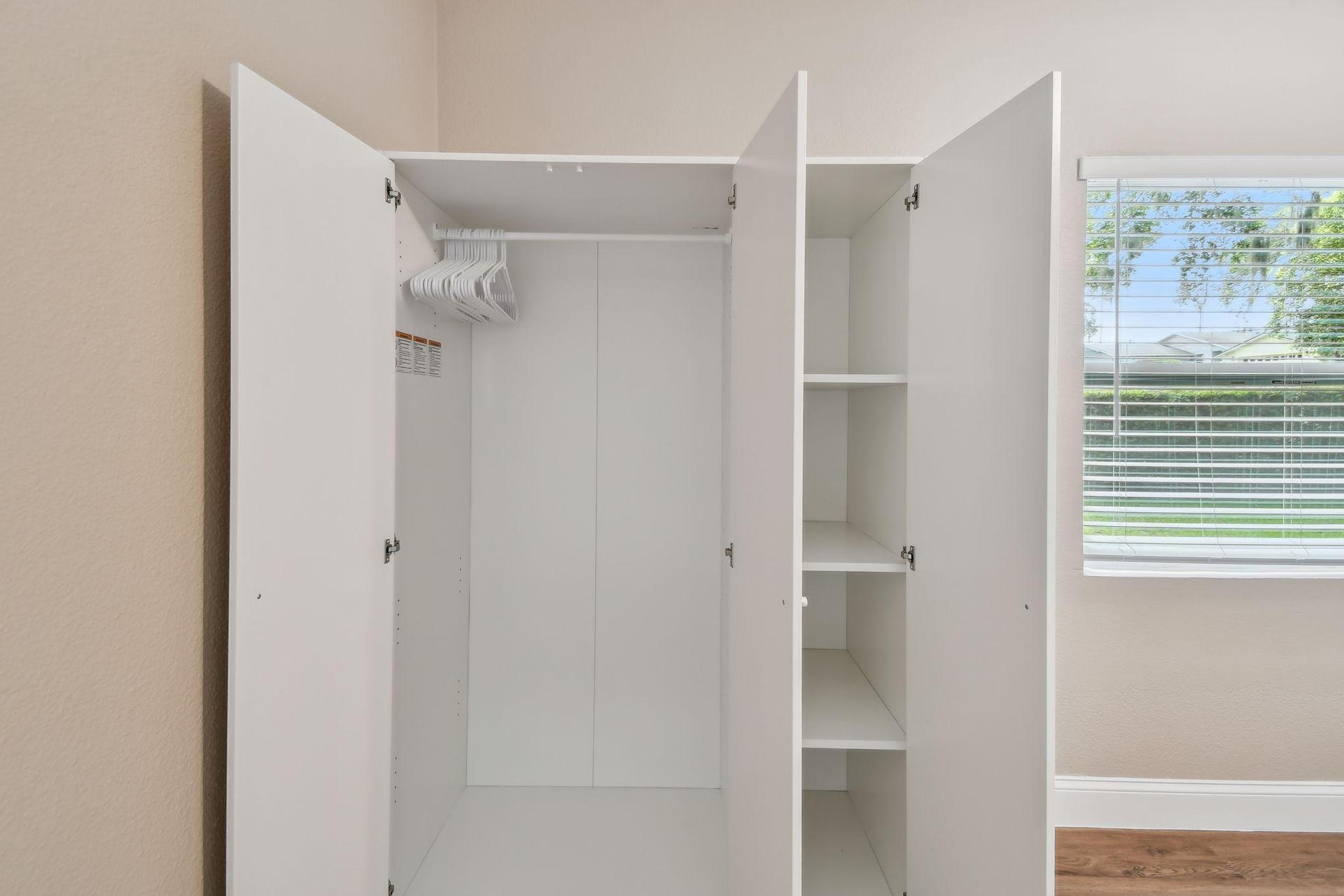 Armoire for hanging clothes and storage