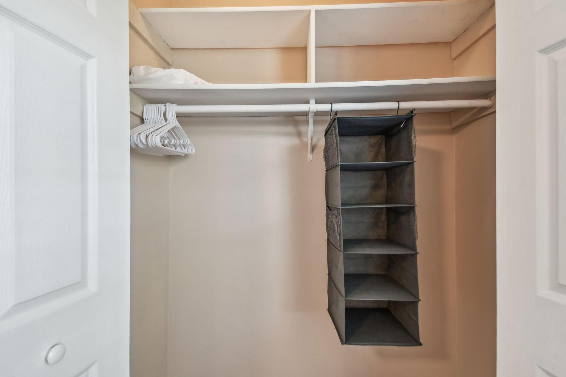 Full size closet for storage