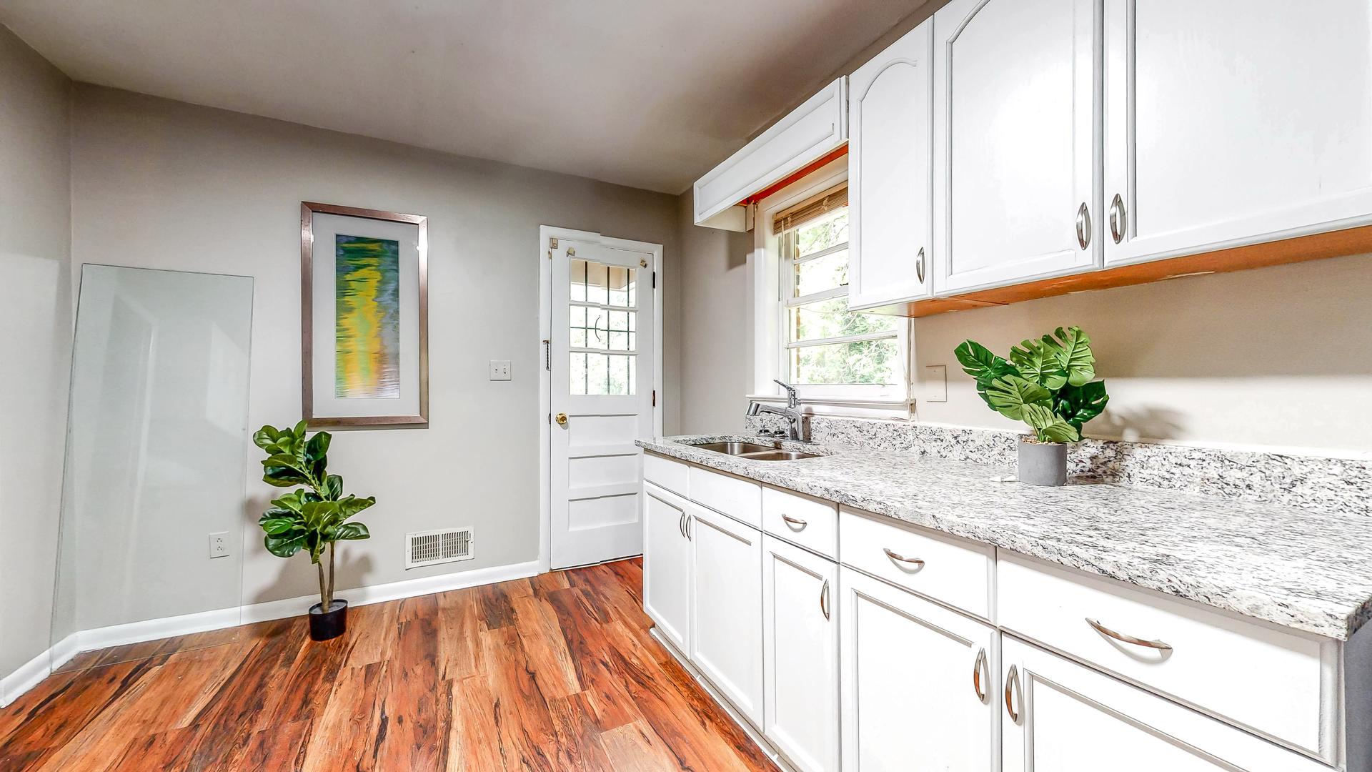 Common spaces including the kitchen