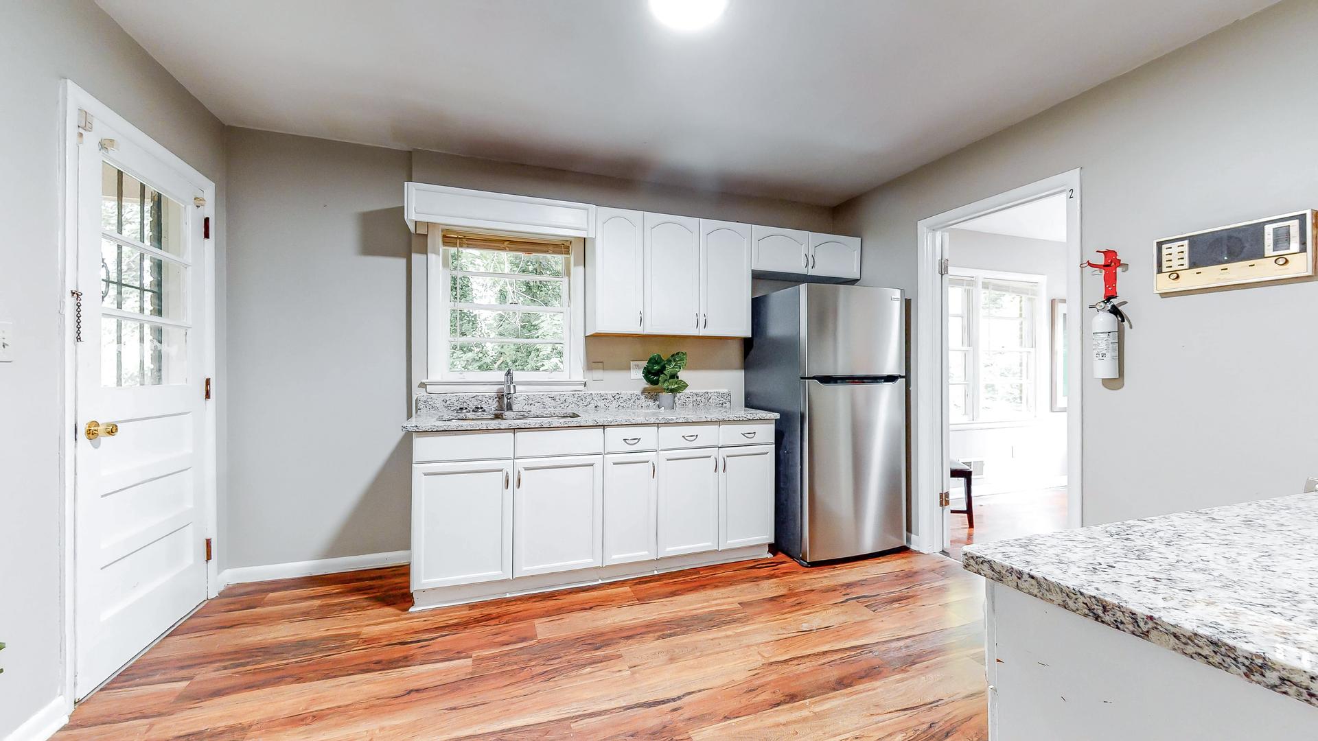 Common spaces including the kitchen