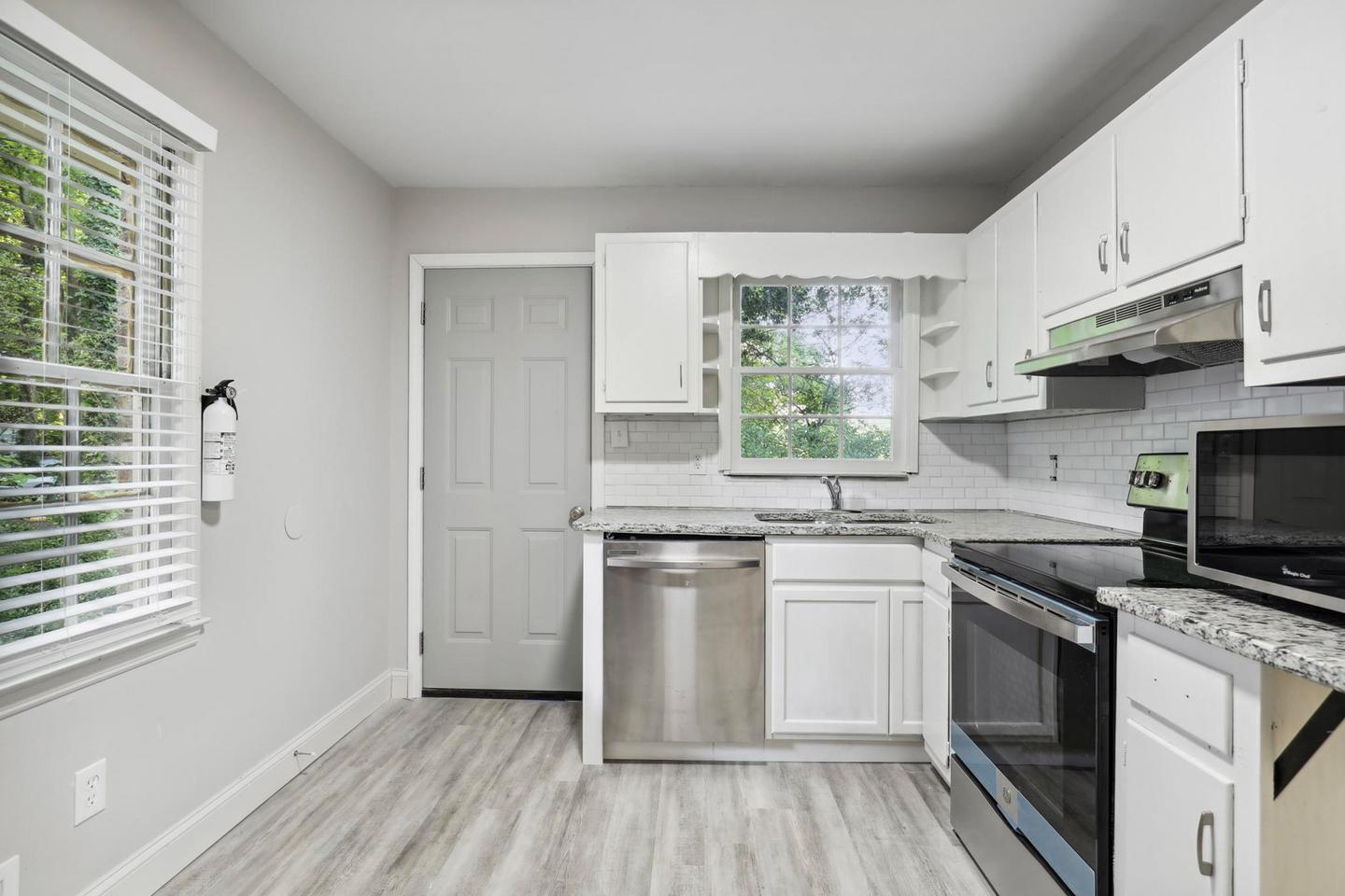 Common spaces including the kitchen