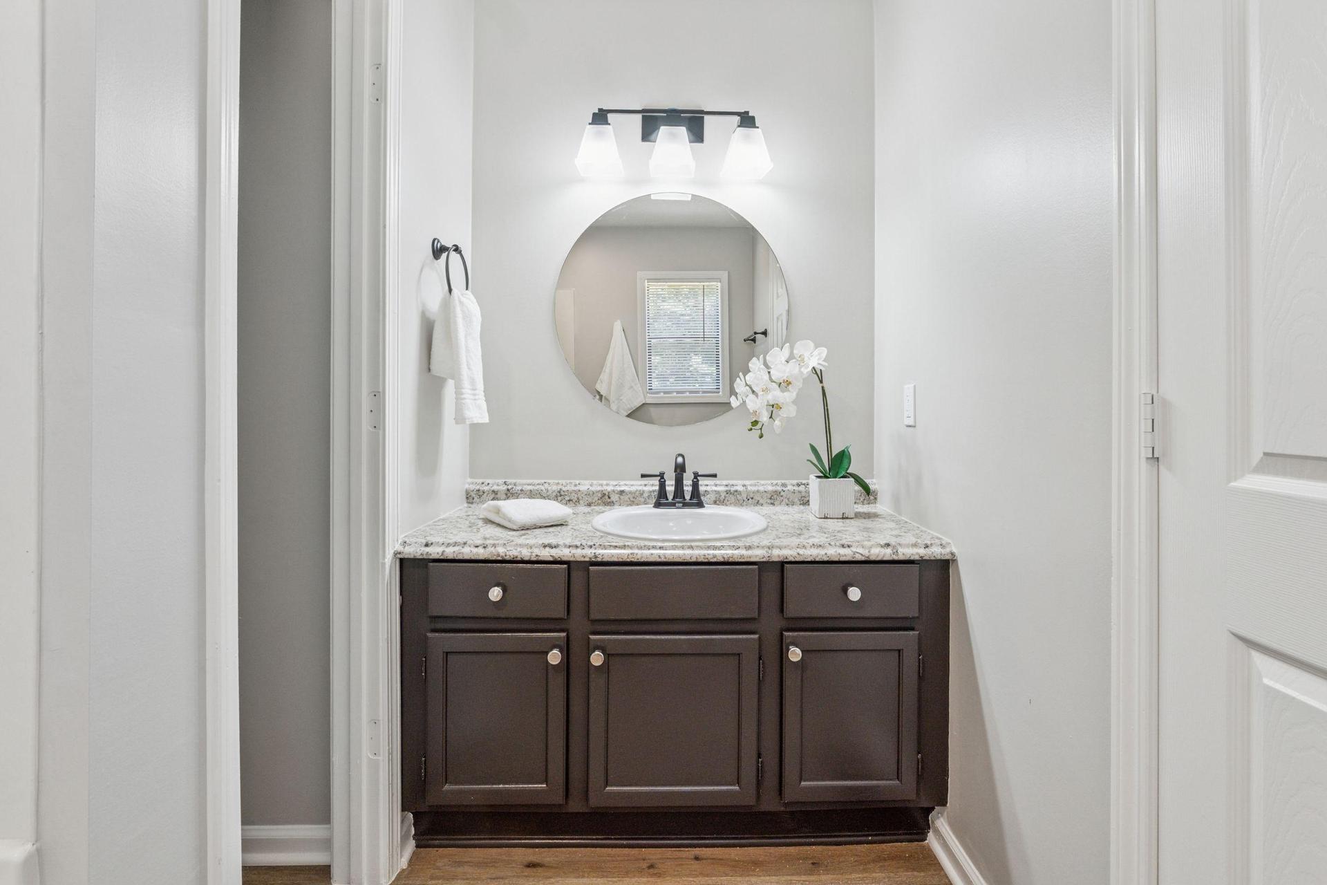 Private bath vanity