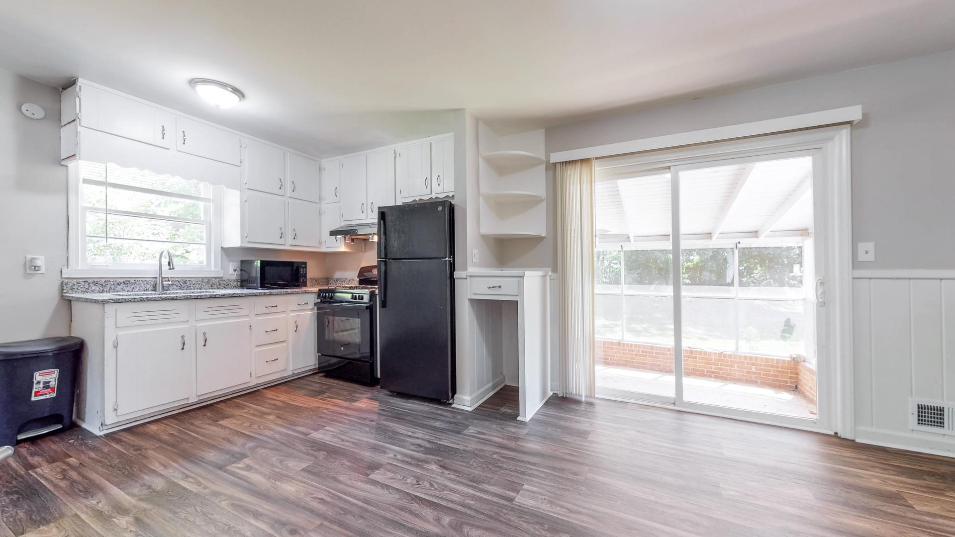 Common spaces including the kitchen