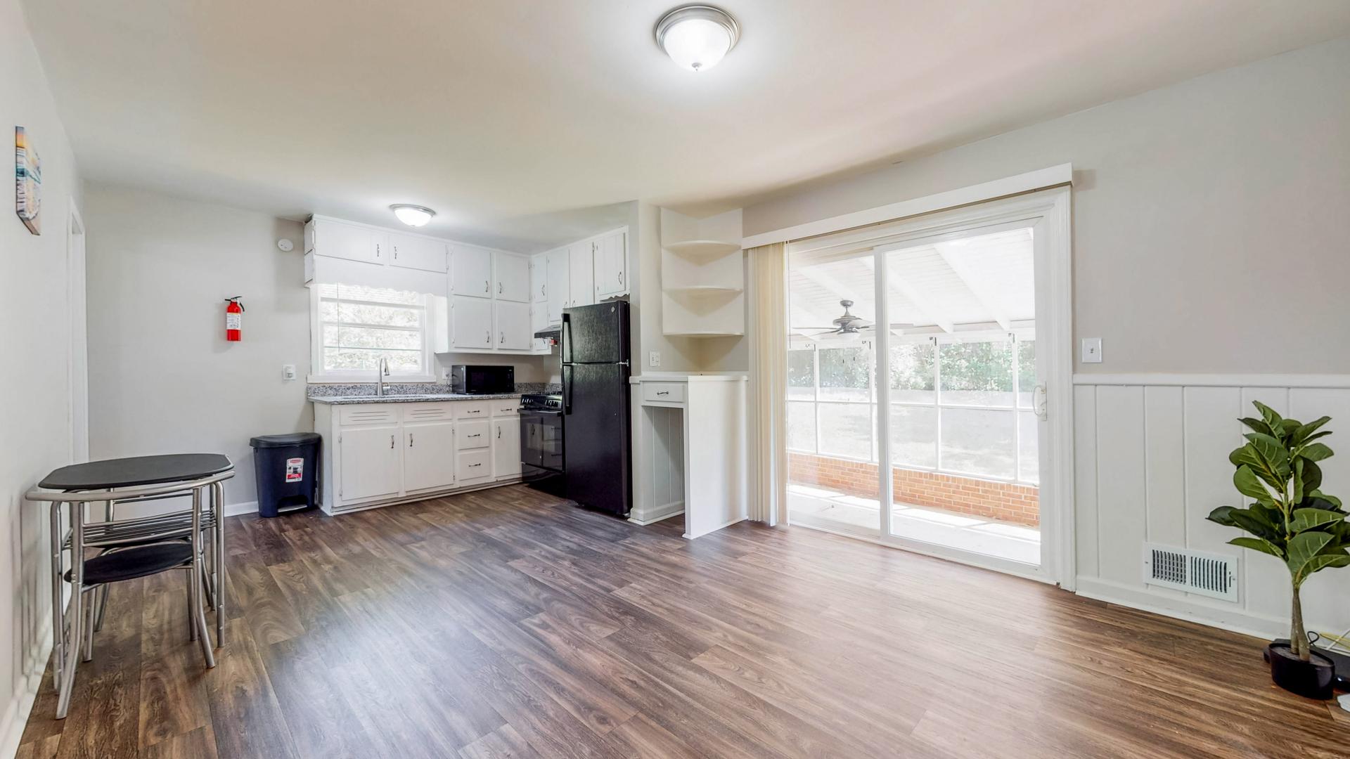Common spaces including the kitchen
