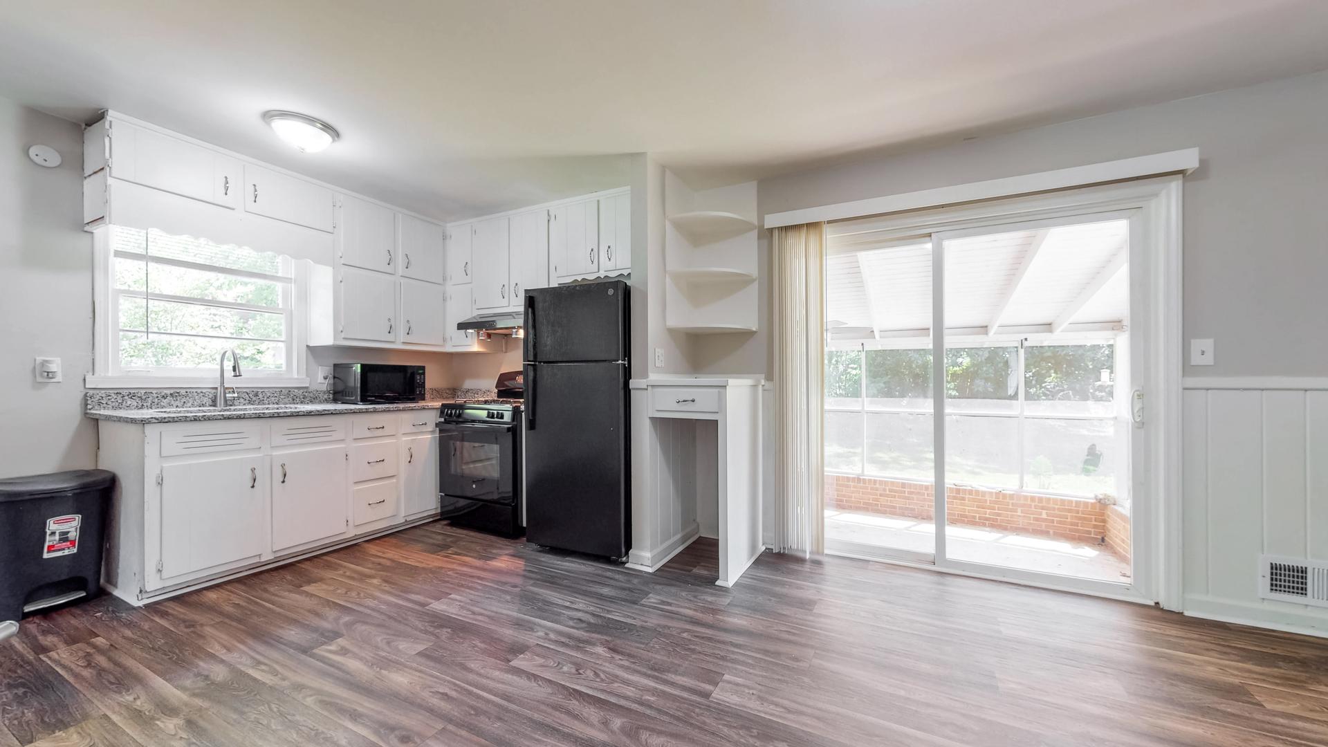 Common spaces including the kitchen
