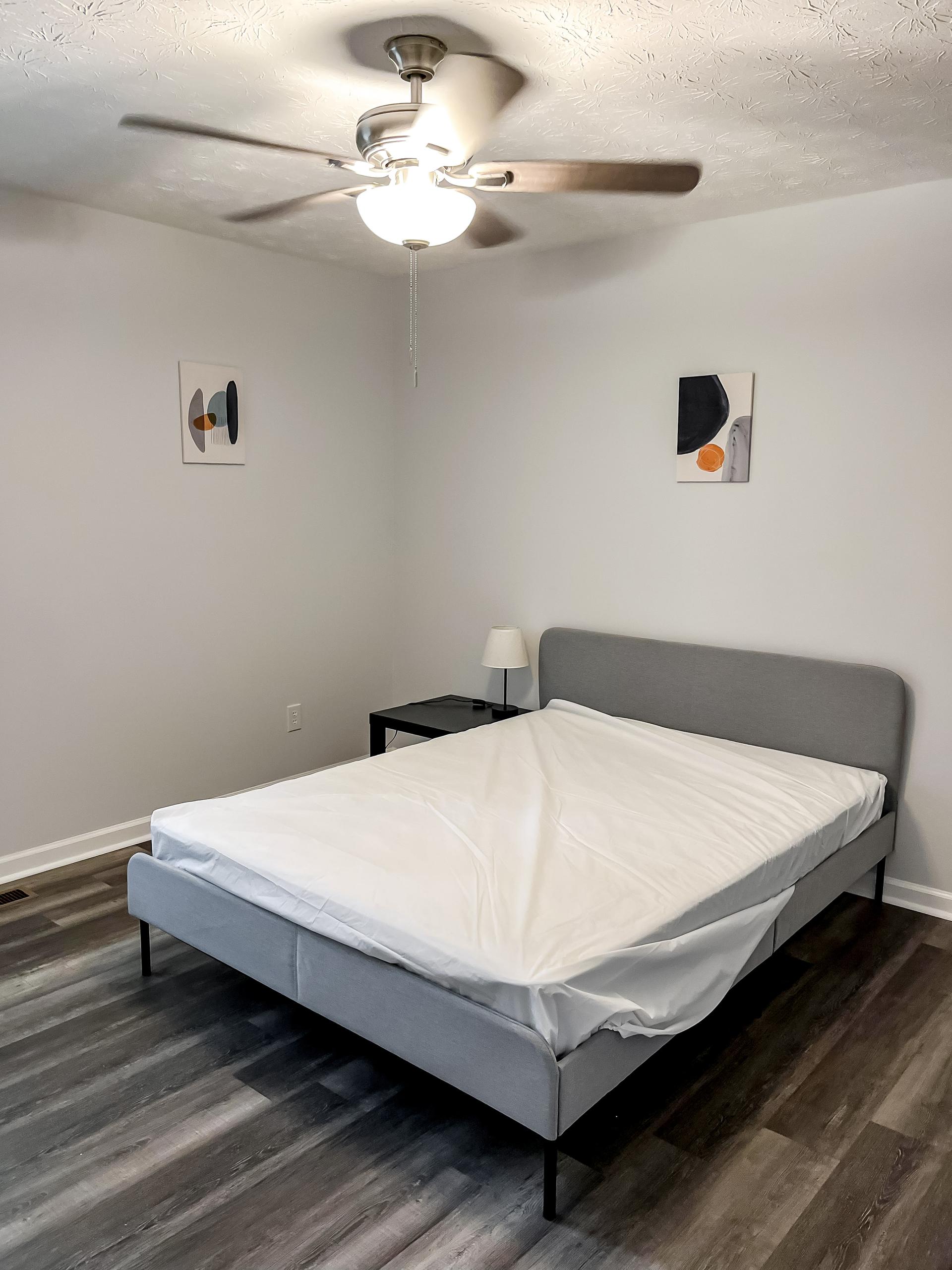 bedroom, detected: ceiling fan, bed