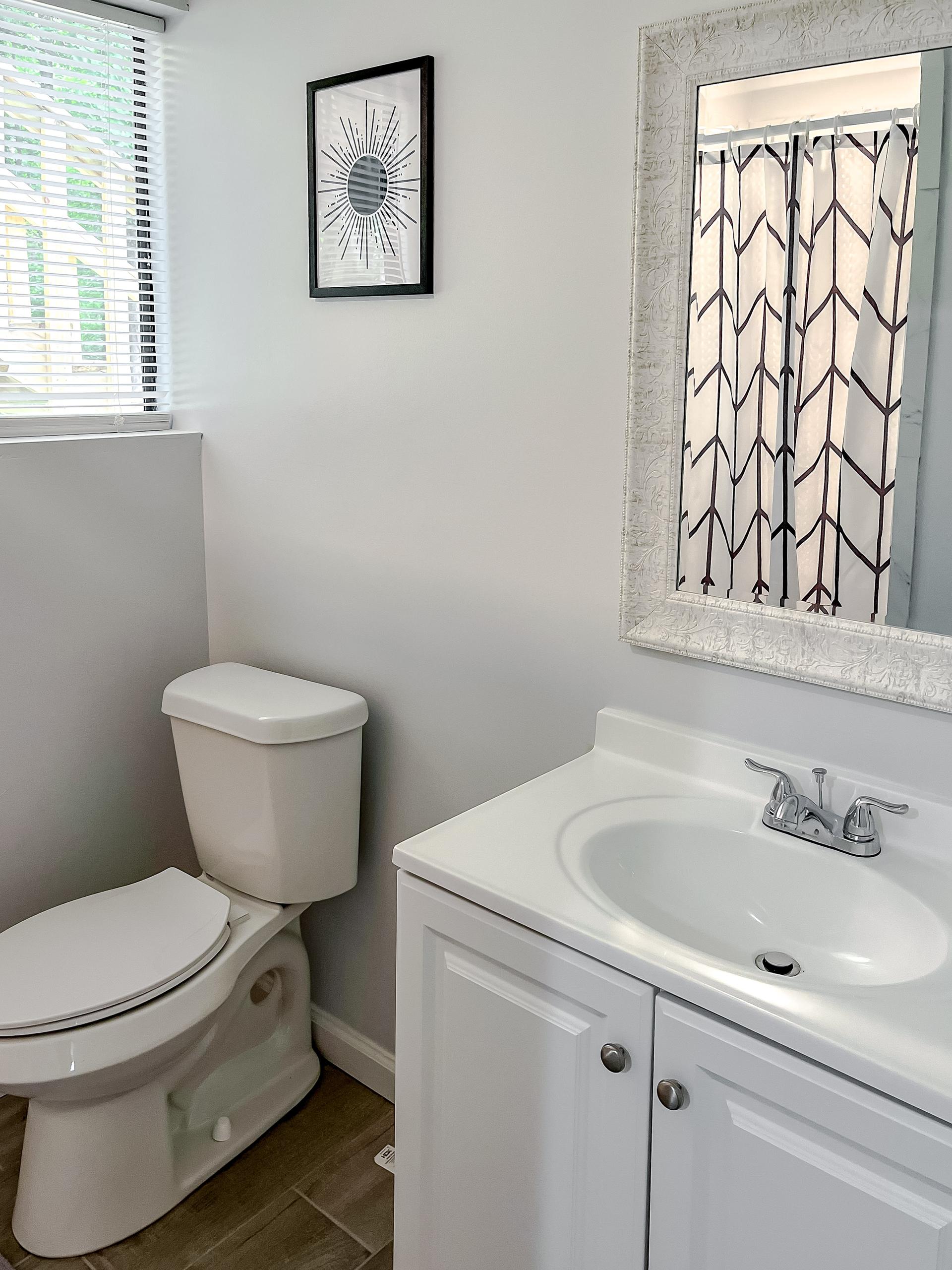 bathroom, detected: window blind